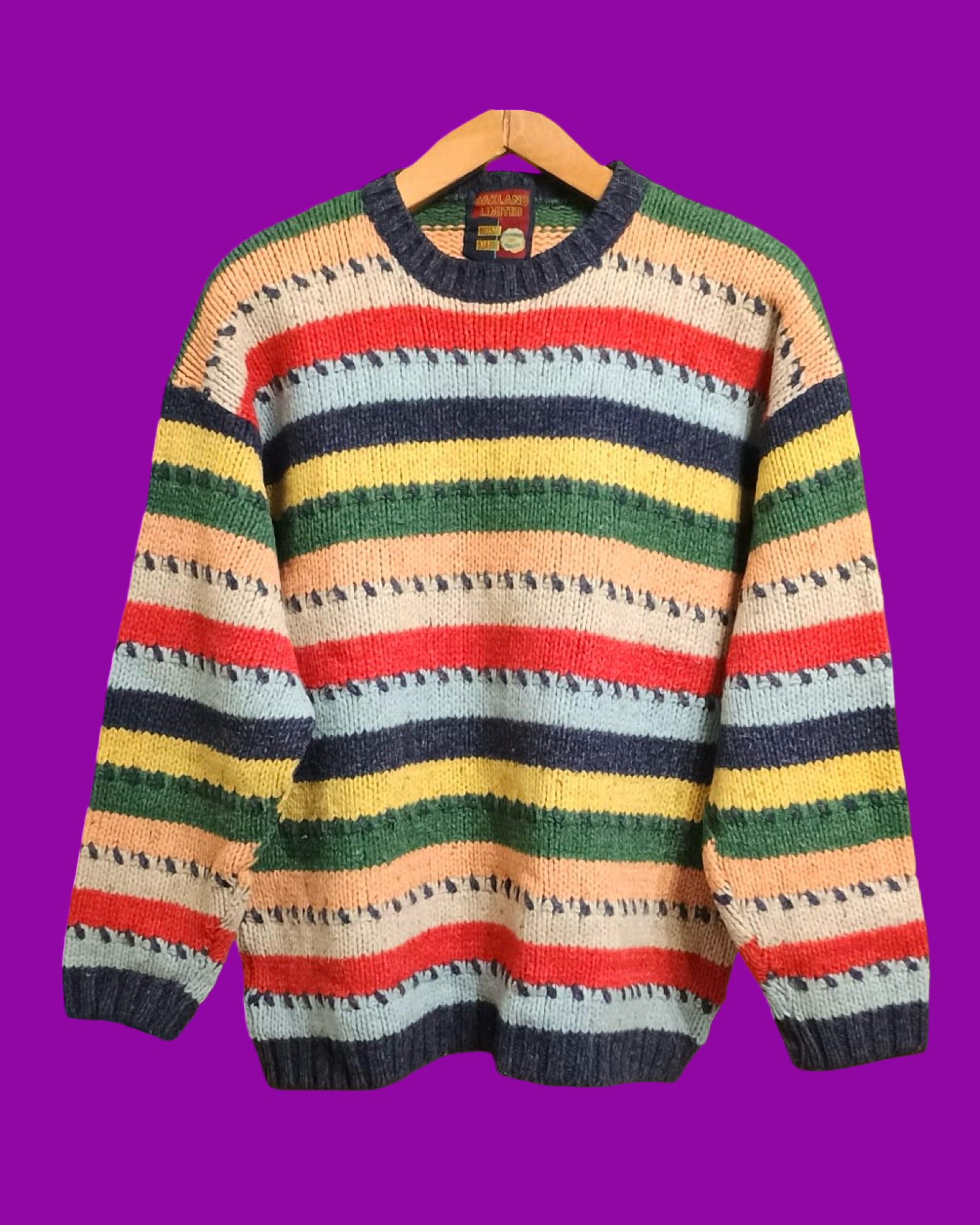 Vintage Multicolor Fantasy 90's Sweater Unisex Size M