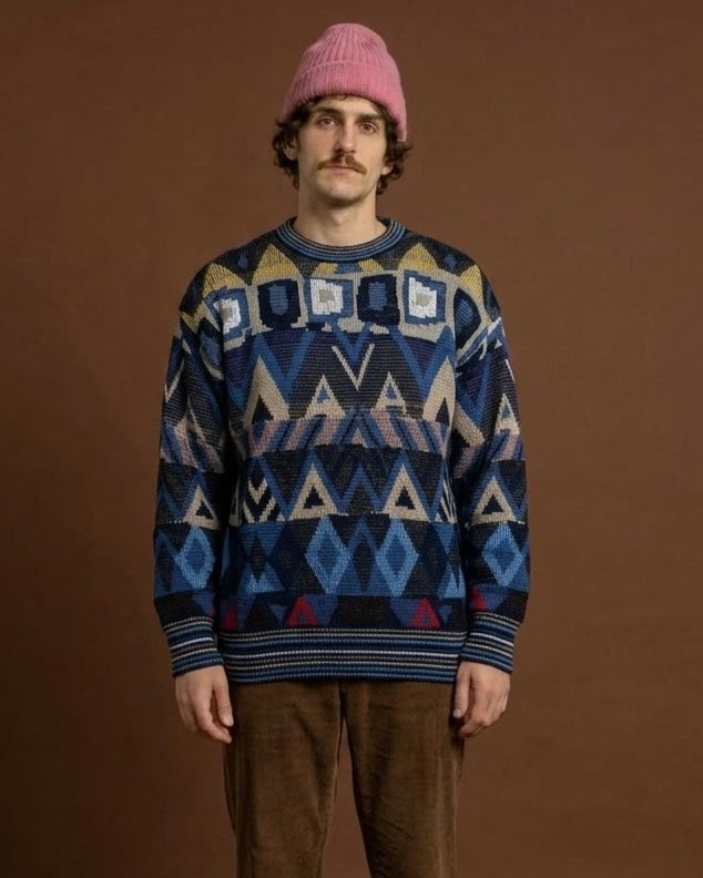 Vintage Multicolor Fantasy 90's Rare Sweater Unisex Size L