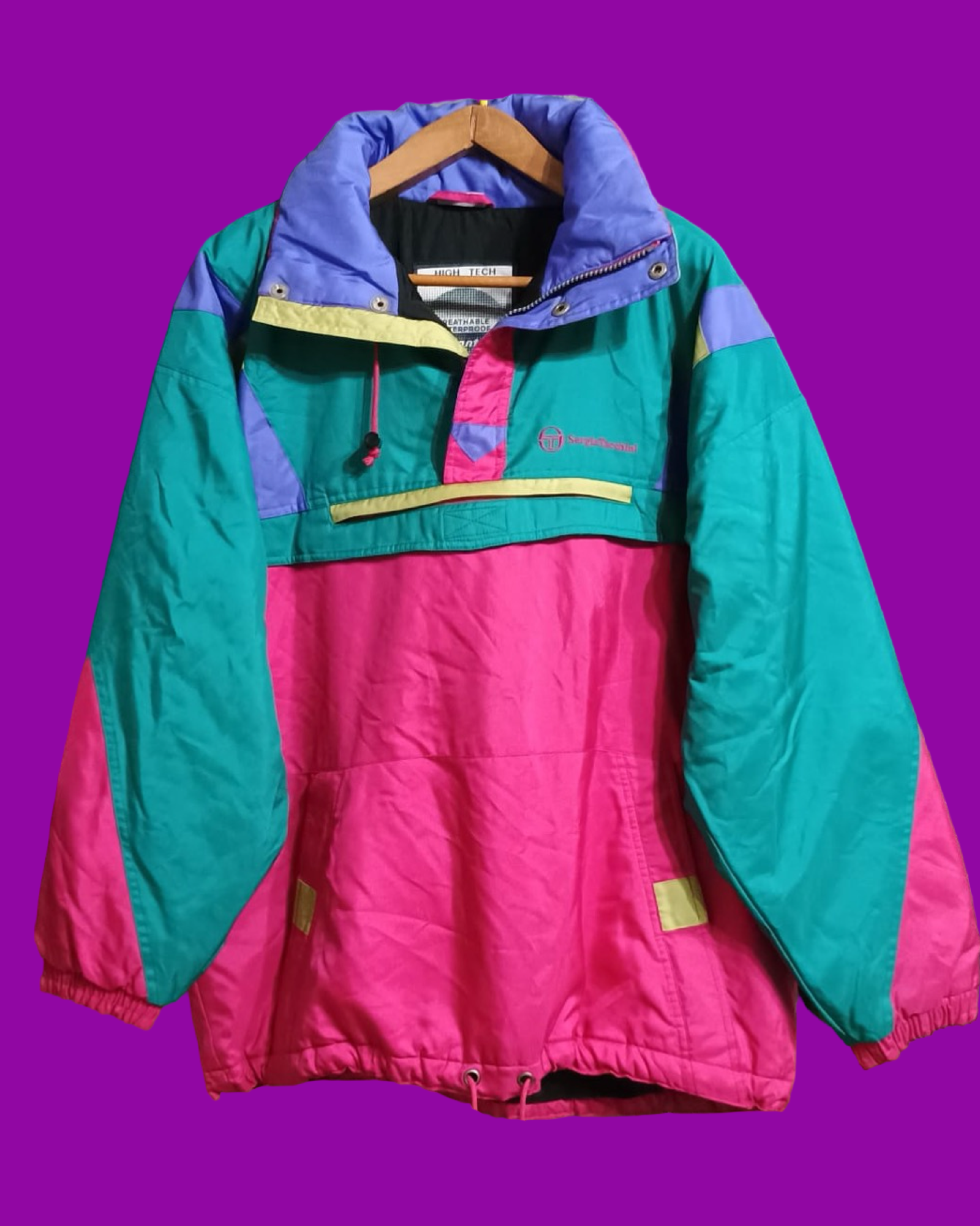 Vintage Multicolor Fantasy 90's Sergio Tacchini Snow Jacket Unisex Size XL