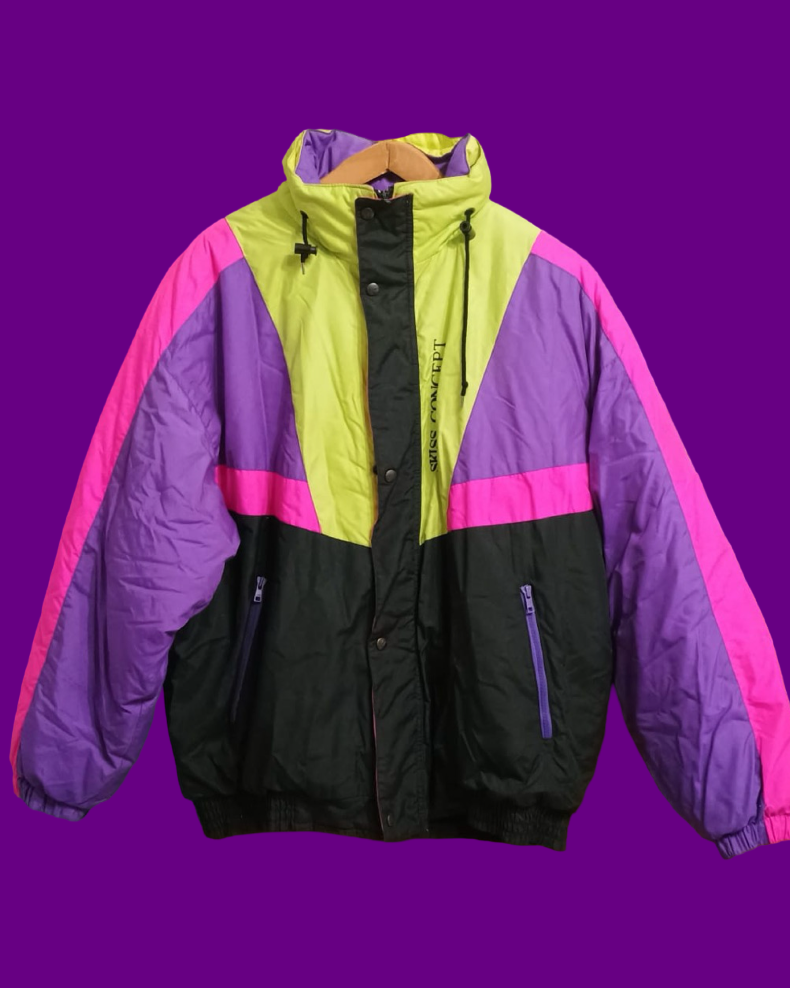 Vintage Multicolor Fantasy 90's Snow Jacket Unisex Size L