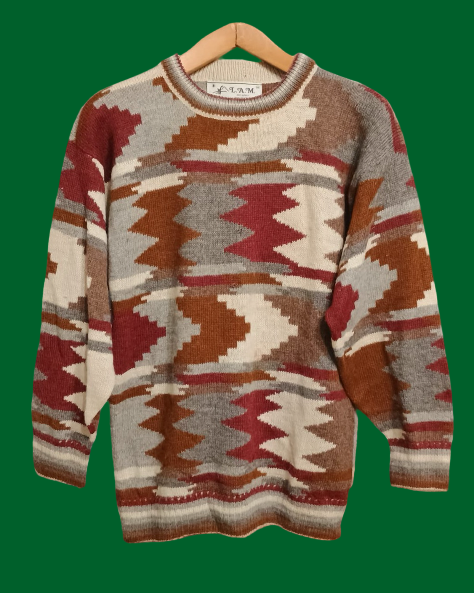 Vintage Multicolor Fantasy 90's Sweater Unisex Size L