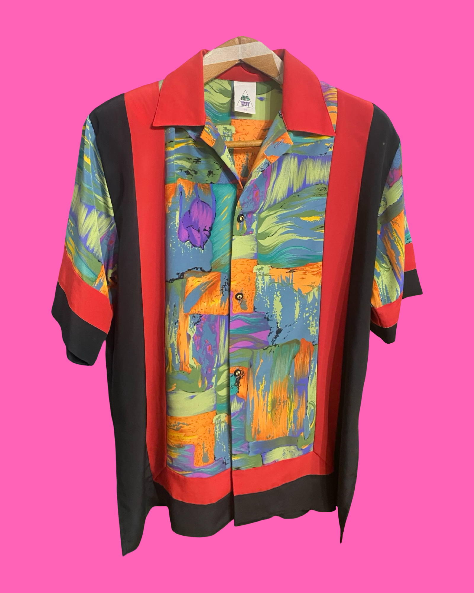 Vintage Multicolor Fantasy 90's Shirt Woman Size XL