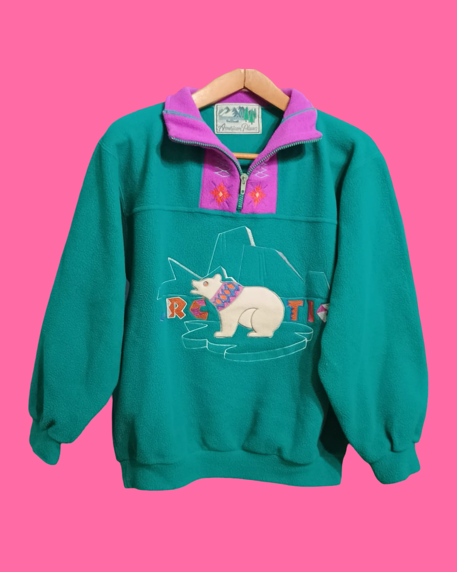 Vintage Multicolor Fantasy 90's Sweatshirt Woman Size M