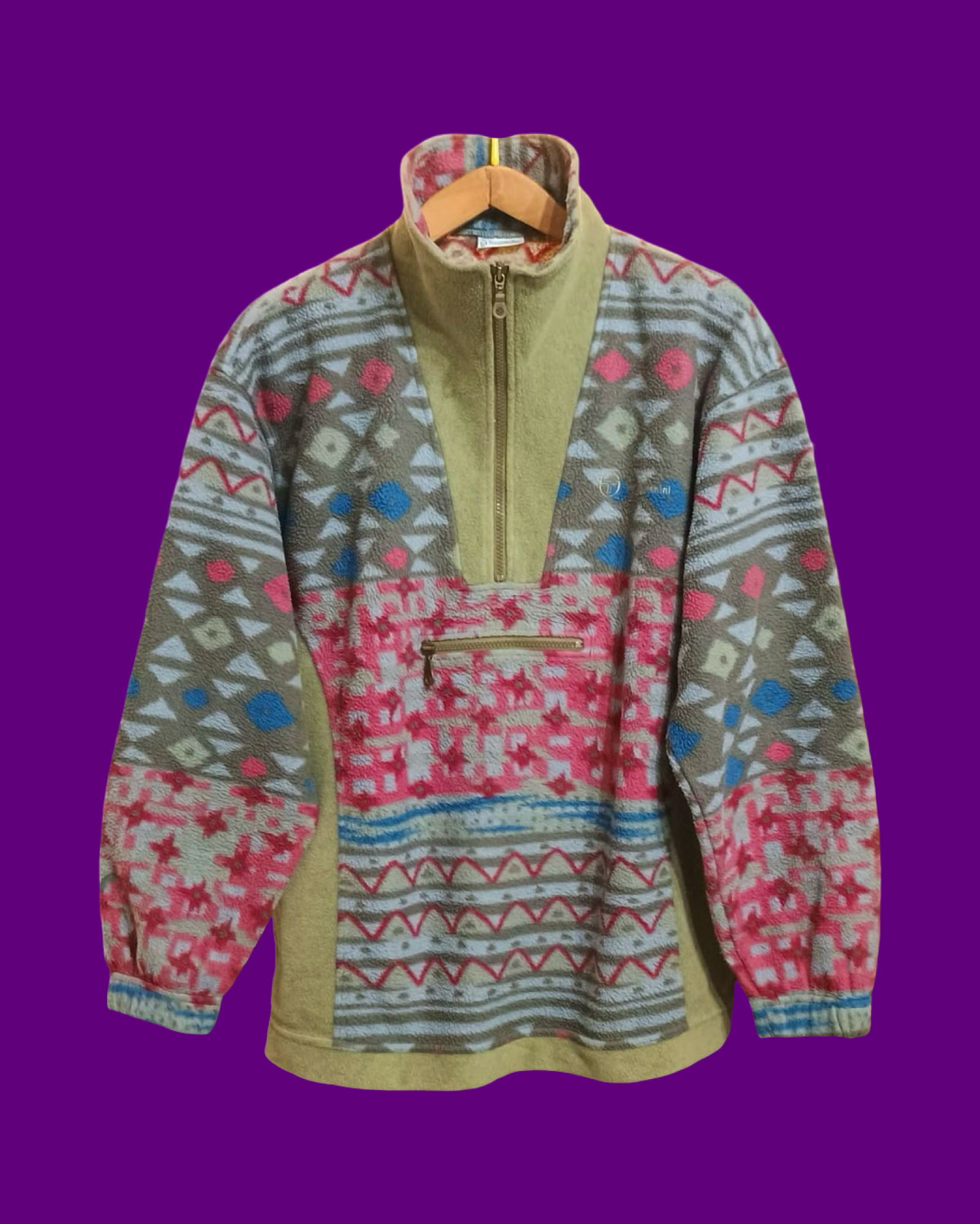 Vintage Multicolor Fantasy 90's Sergio Tacchini Fleece Unisex Size L