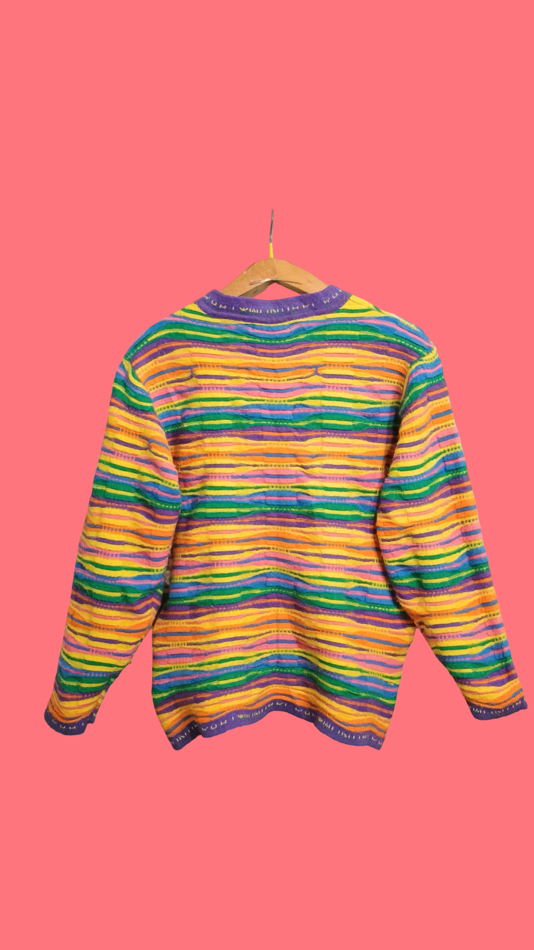 Vintage Multicolor Fantasy 90's Sweater Woman Size M