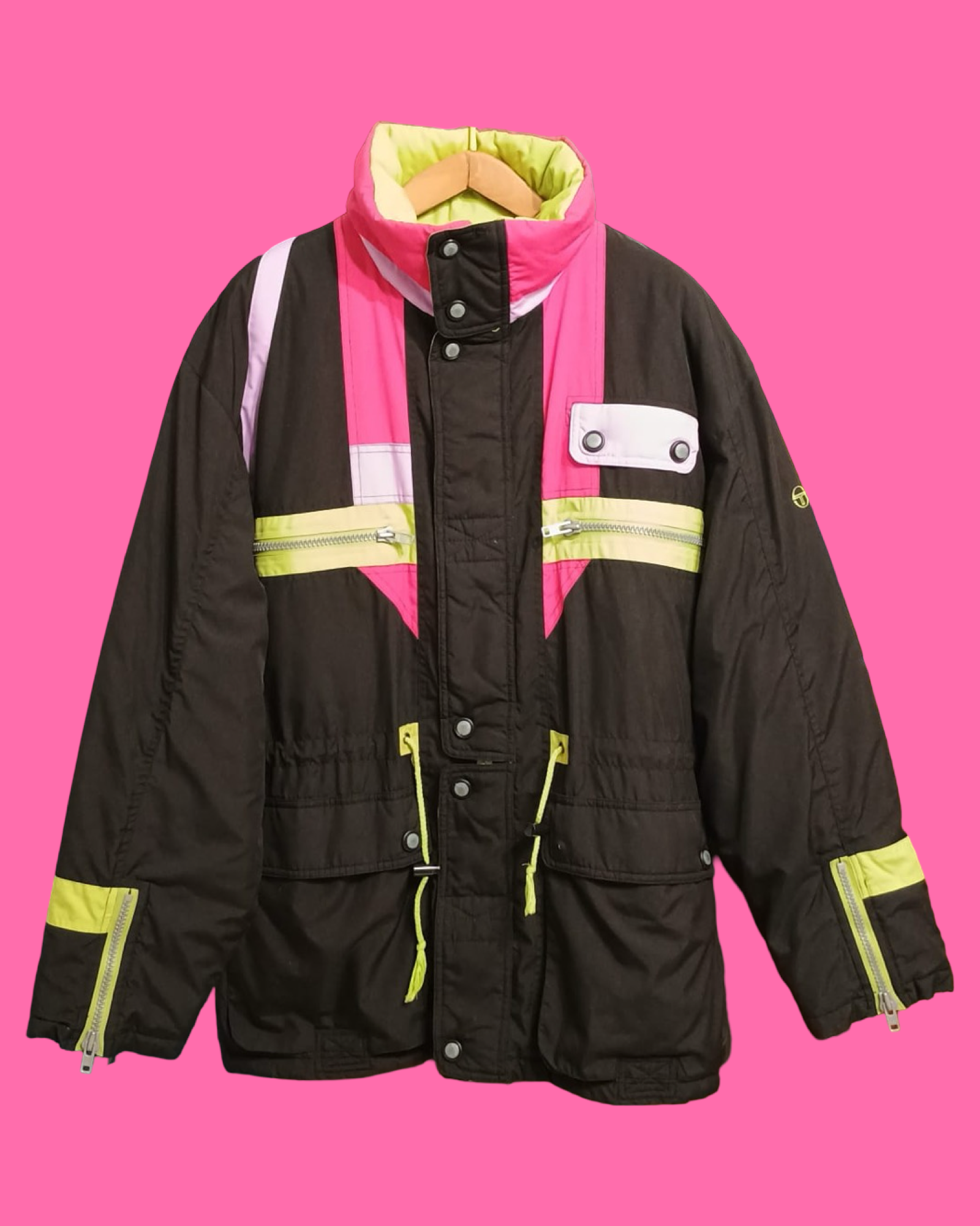 Vintage Multicolor Fantasy 90's Sergio Tacchini Snow Jacket Unisex Size L