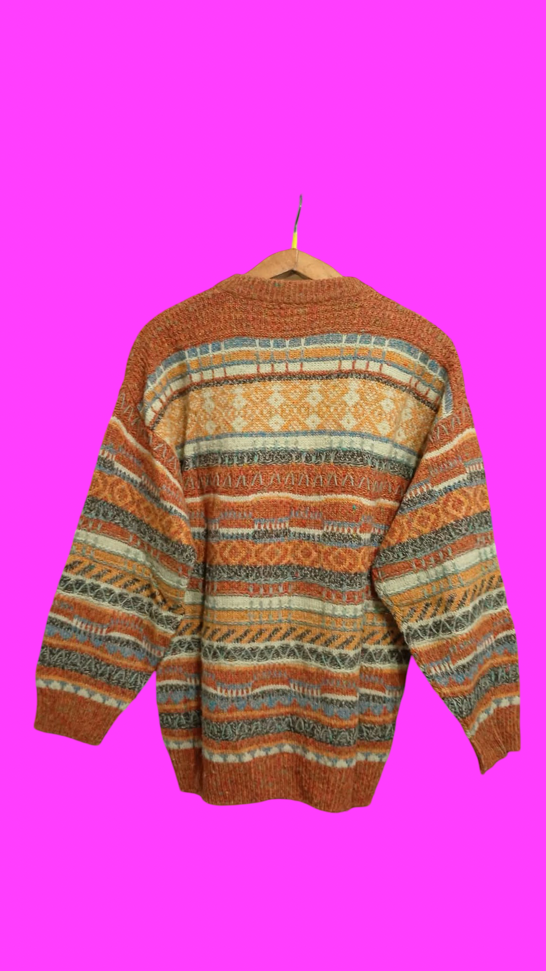 Vintage Multicolor Fantasy 90's Sweater Unisex Size L