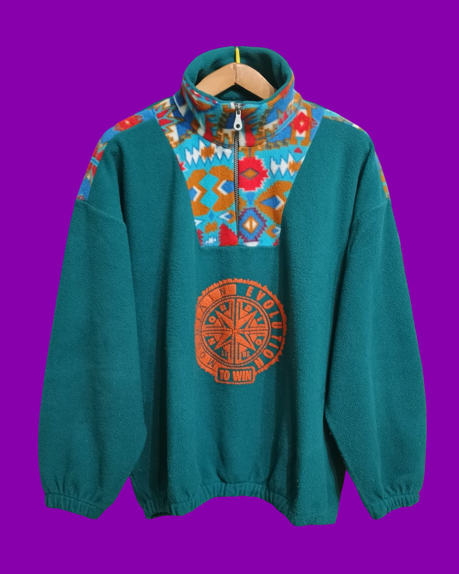 Vintage Multicolor Fantasy 90's Fleece Unisex Size L