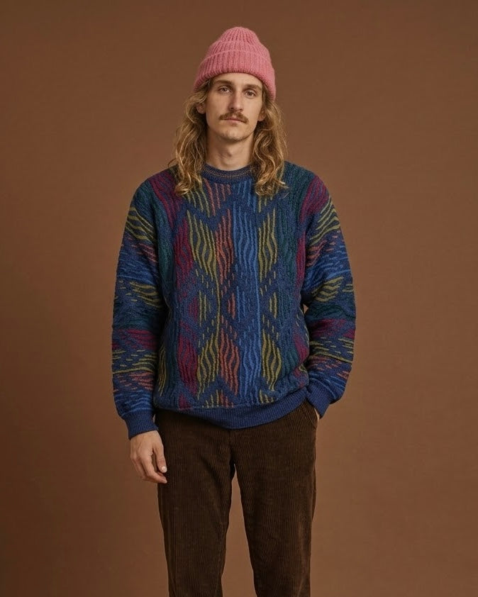 Vintage Multicolor Fantasy 90's Sweater Unisex Size XL