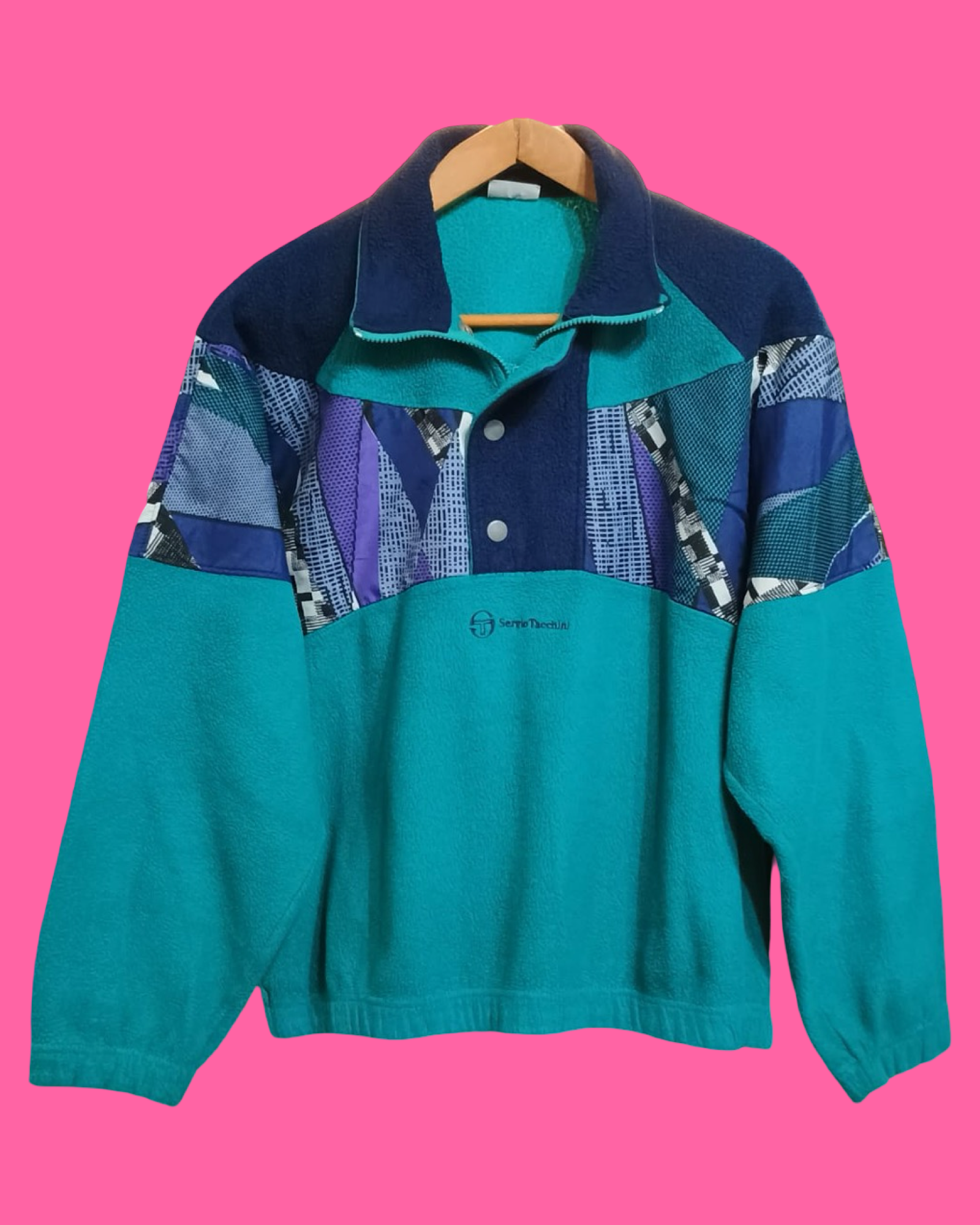 Vintage Multicolor Fantasy 90's Sergio Tacchini Fleece Unisex Size L