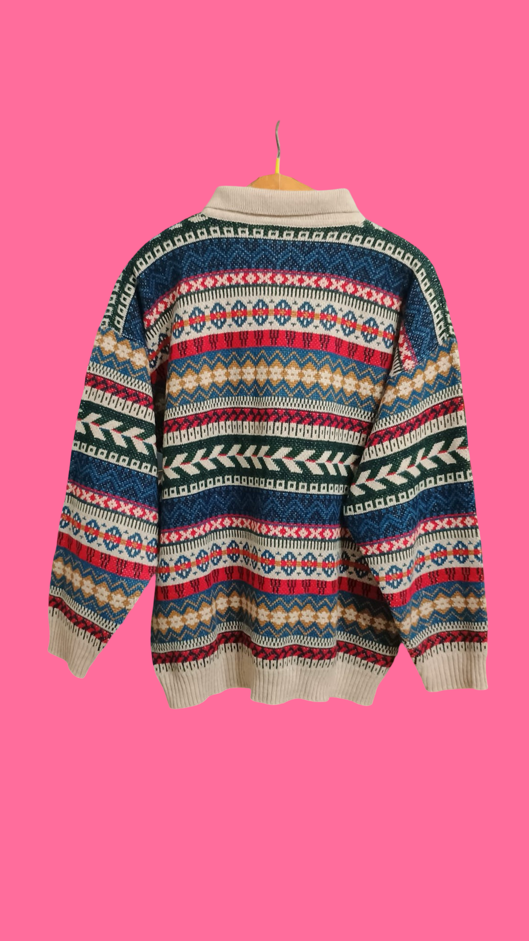 Vintage Multicolor Fantasy 90's Sweater Unisex Size L