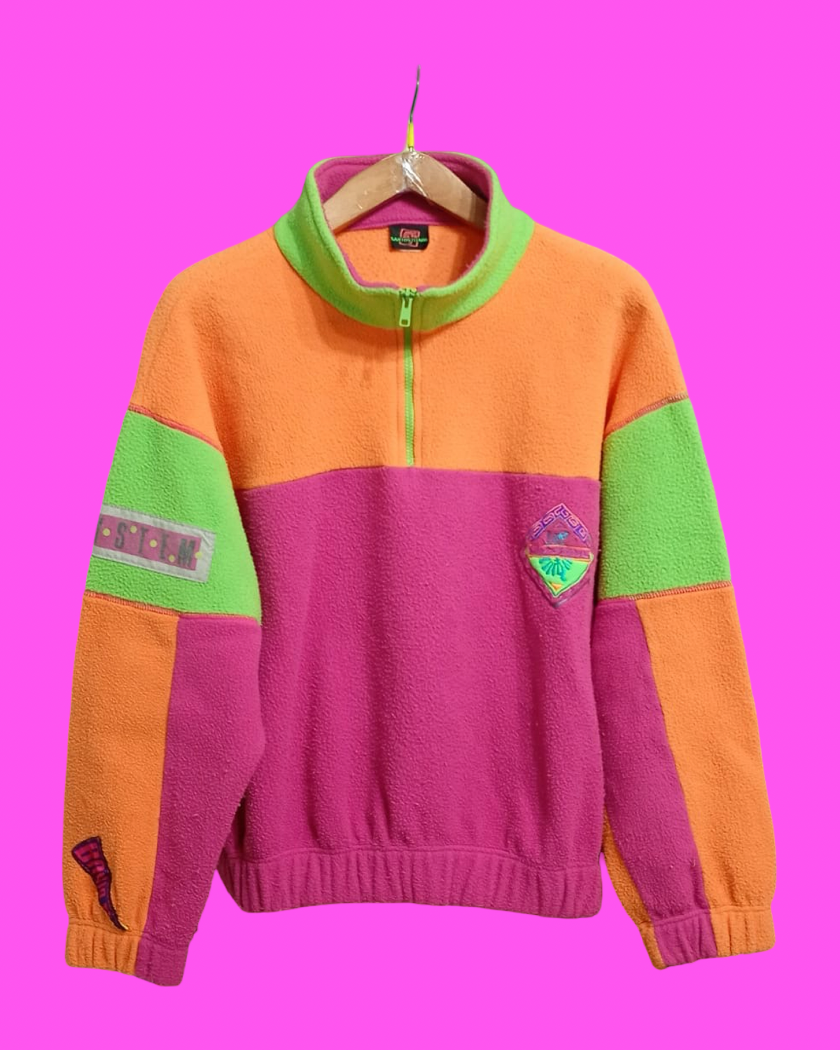 Vintage Multicolor Fantasy 90's Rare Fleece Woman Size M