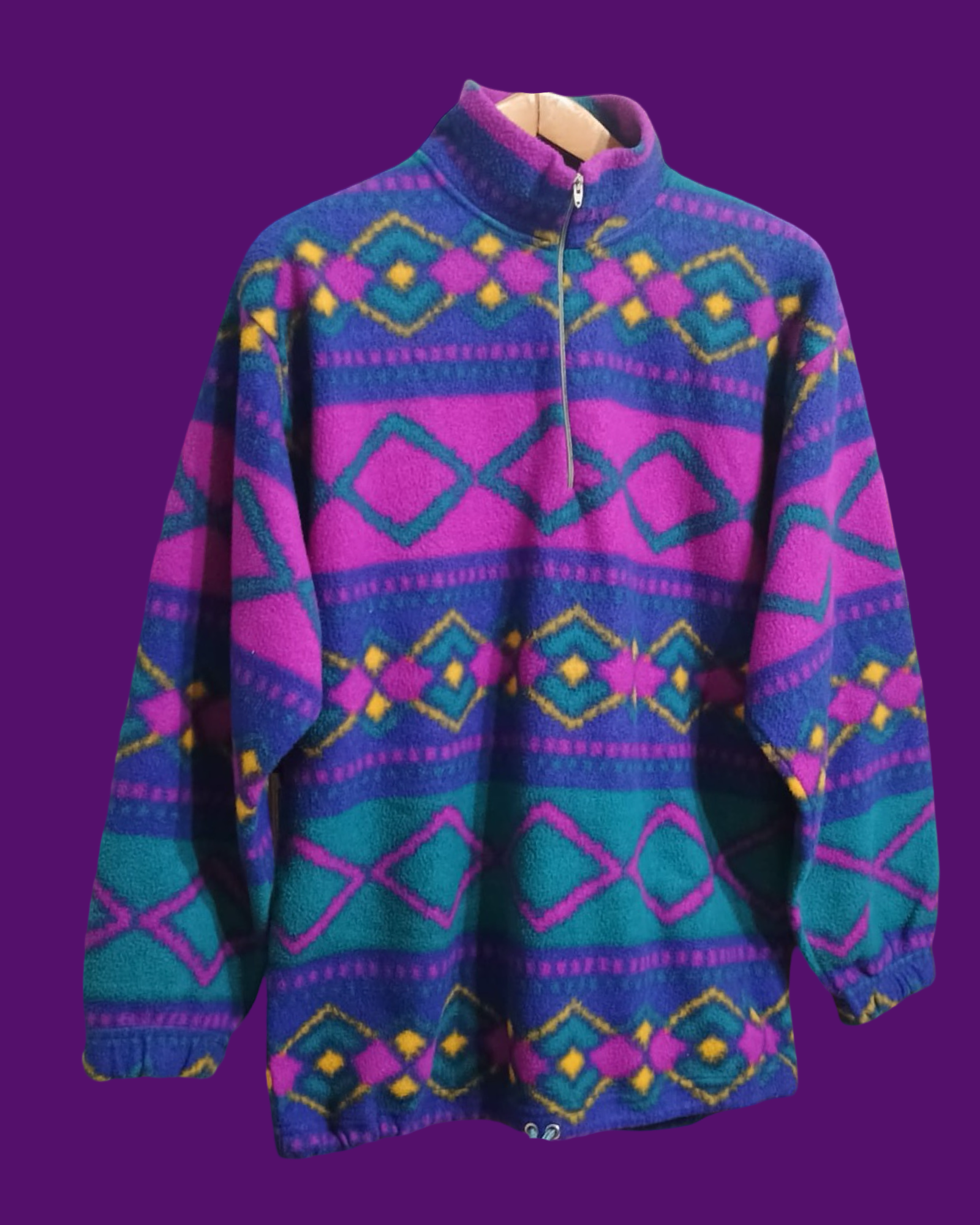 Vintage Multicolor Fantasy 90's Fleece Unisex Size L