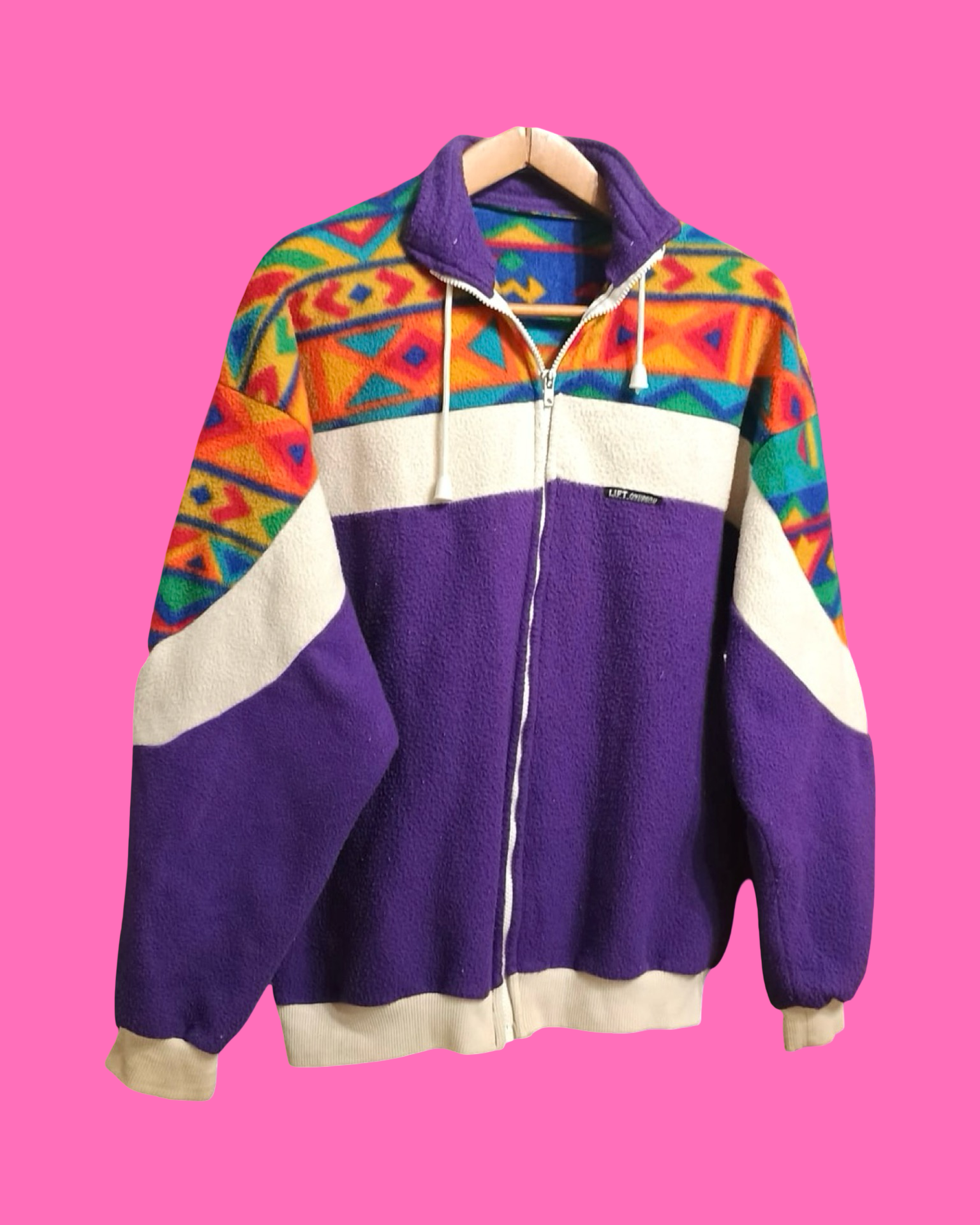 Vintage Multicolor Fantasy 90's Fleece Unisex Size L