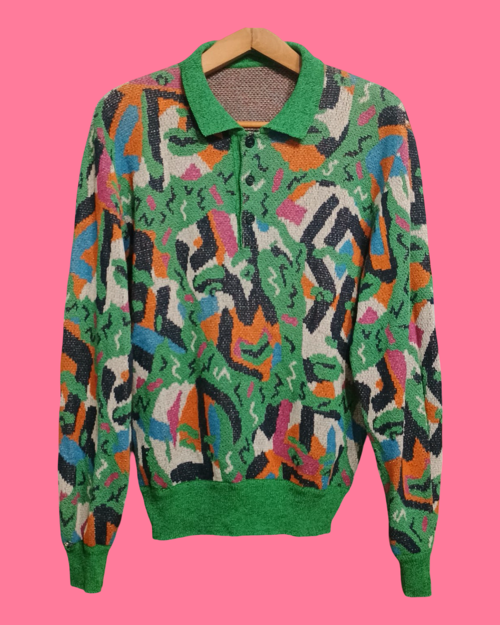 Vintage Multicolor Fantasy 90's Sweater Unisex Size L
