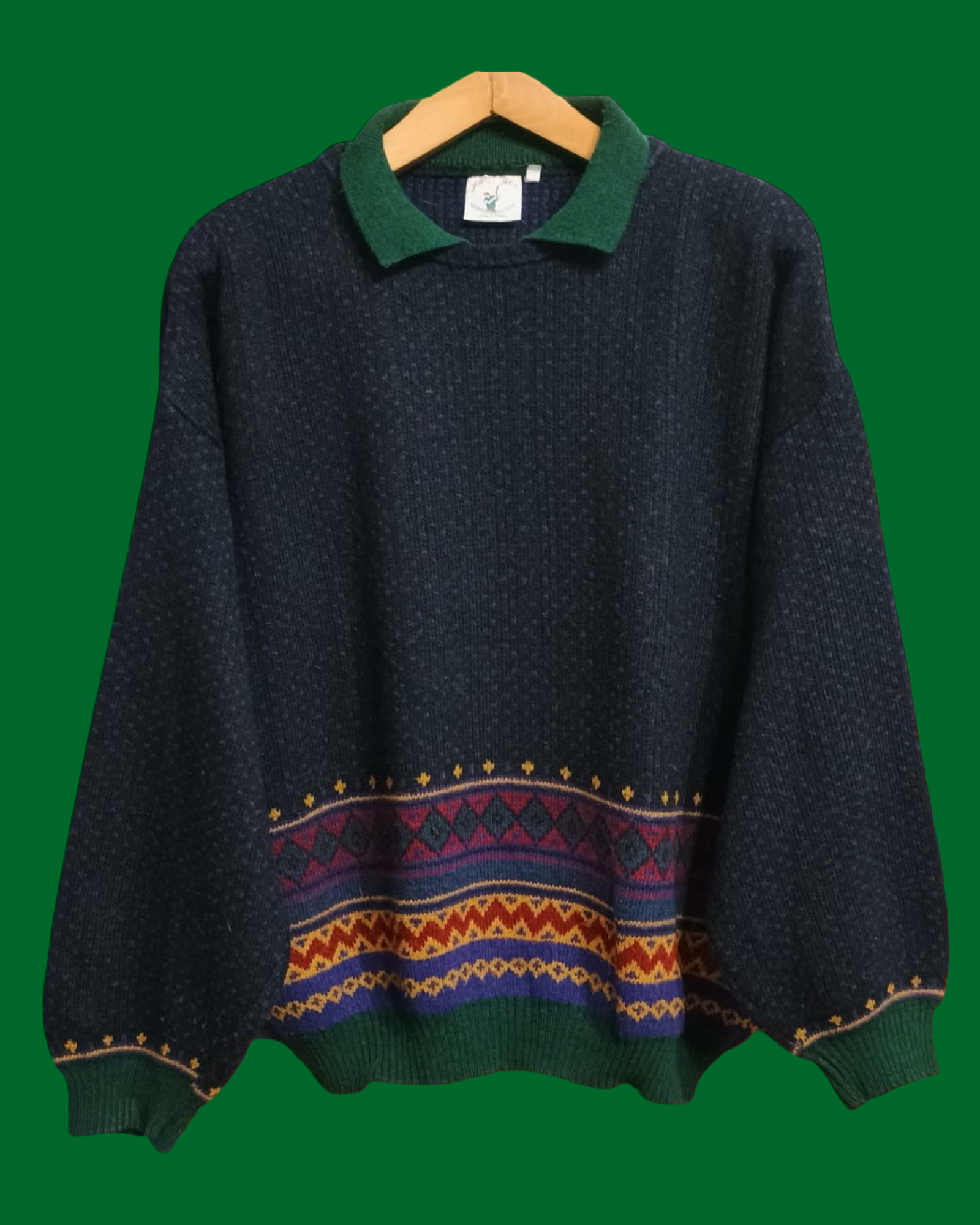 Vintage Multicolor Fantasy 90's Sweater Unisex Size L