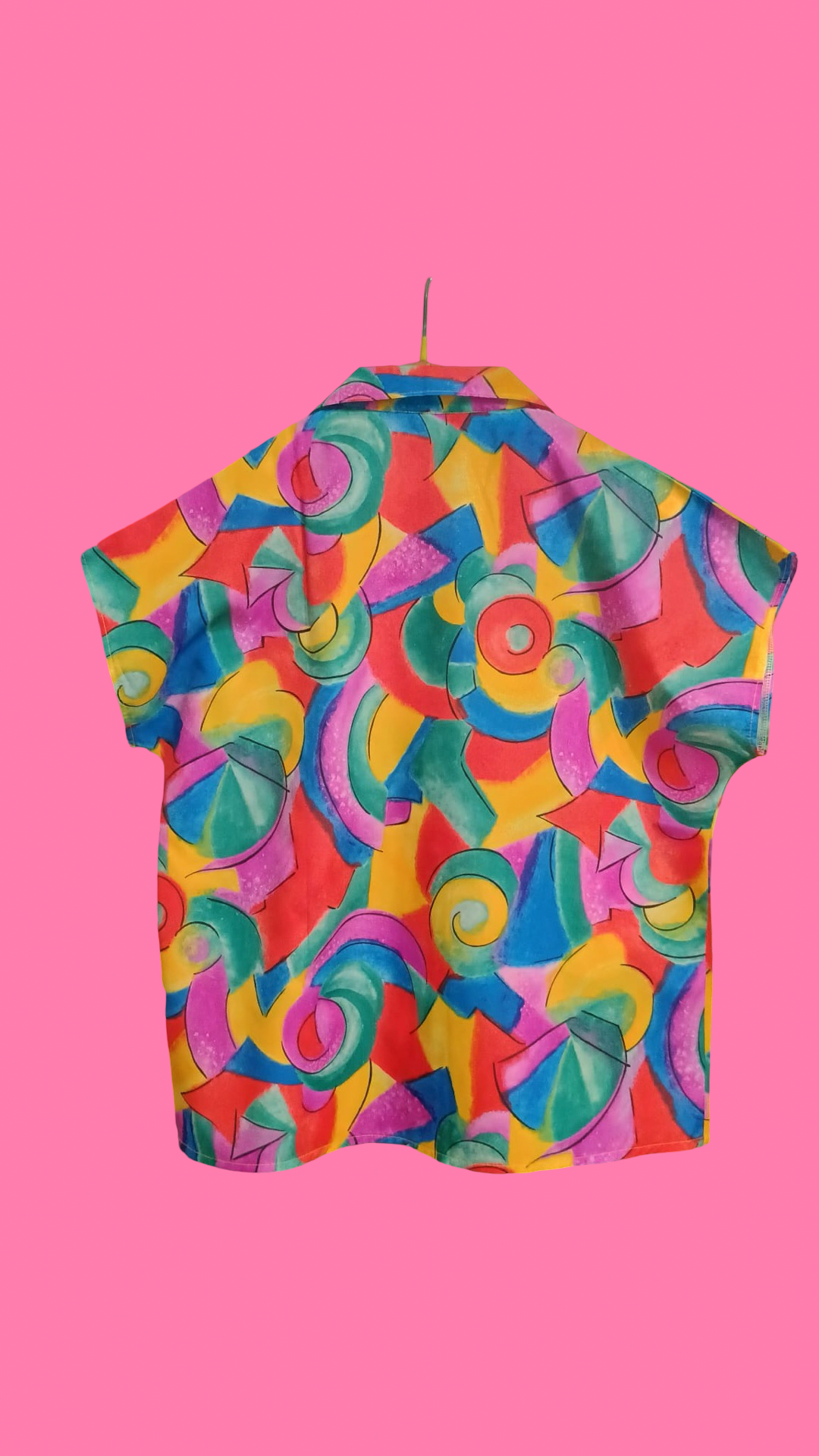 Vintage Multicolor Fantasy 90's Spring Shirt Woman Size S