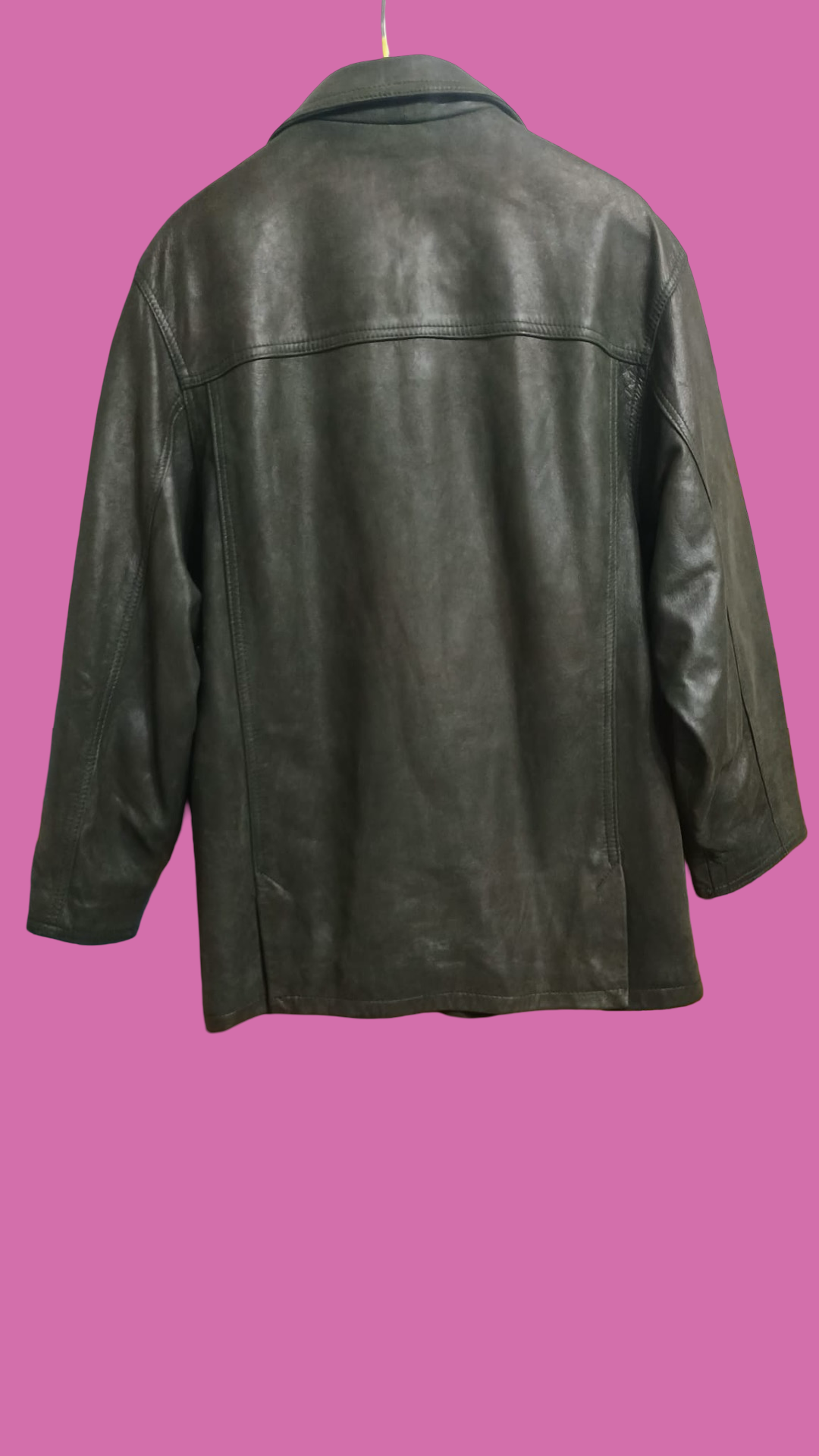 Vintage Green Fantasy 90's Spring Leather Jacket Unisex Size M