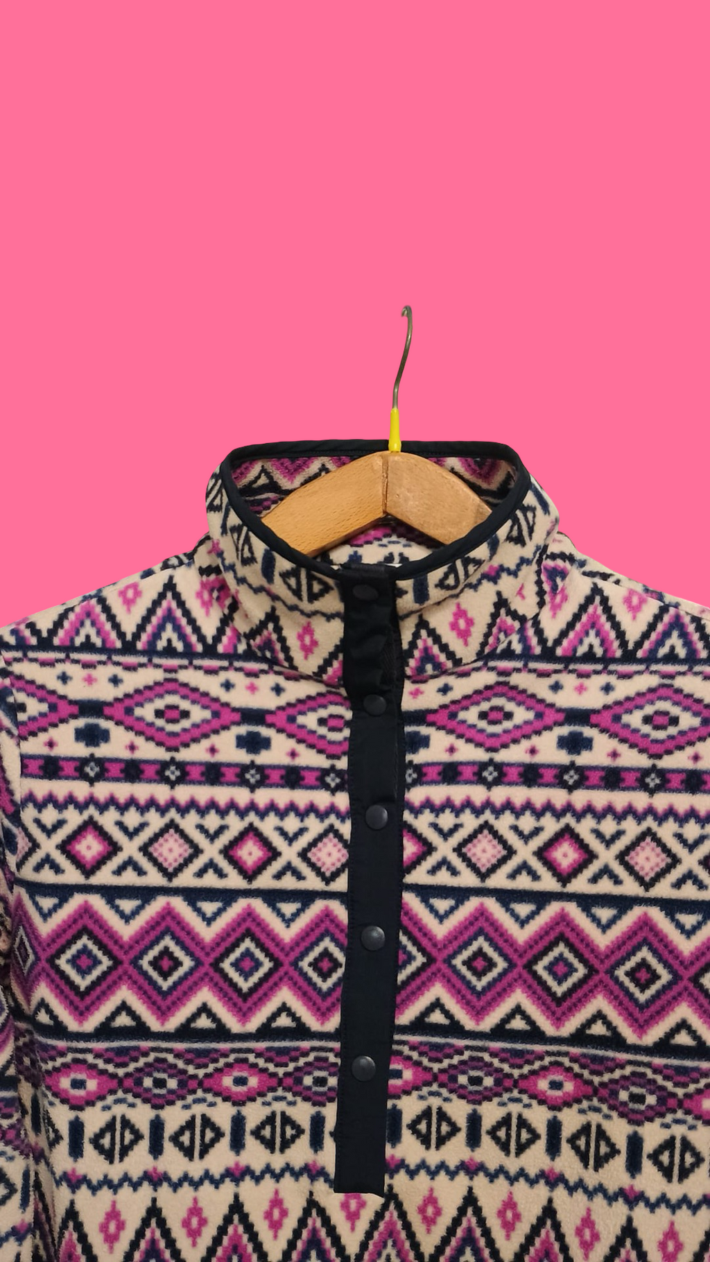 Vintage Multi Fantasy 90's Pile Sweatshirt Sweatshirt Woman Size M