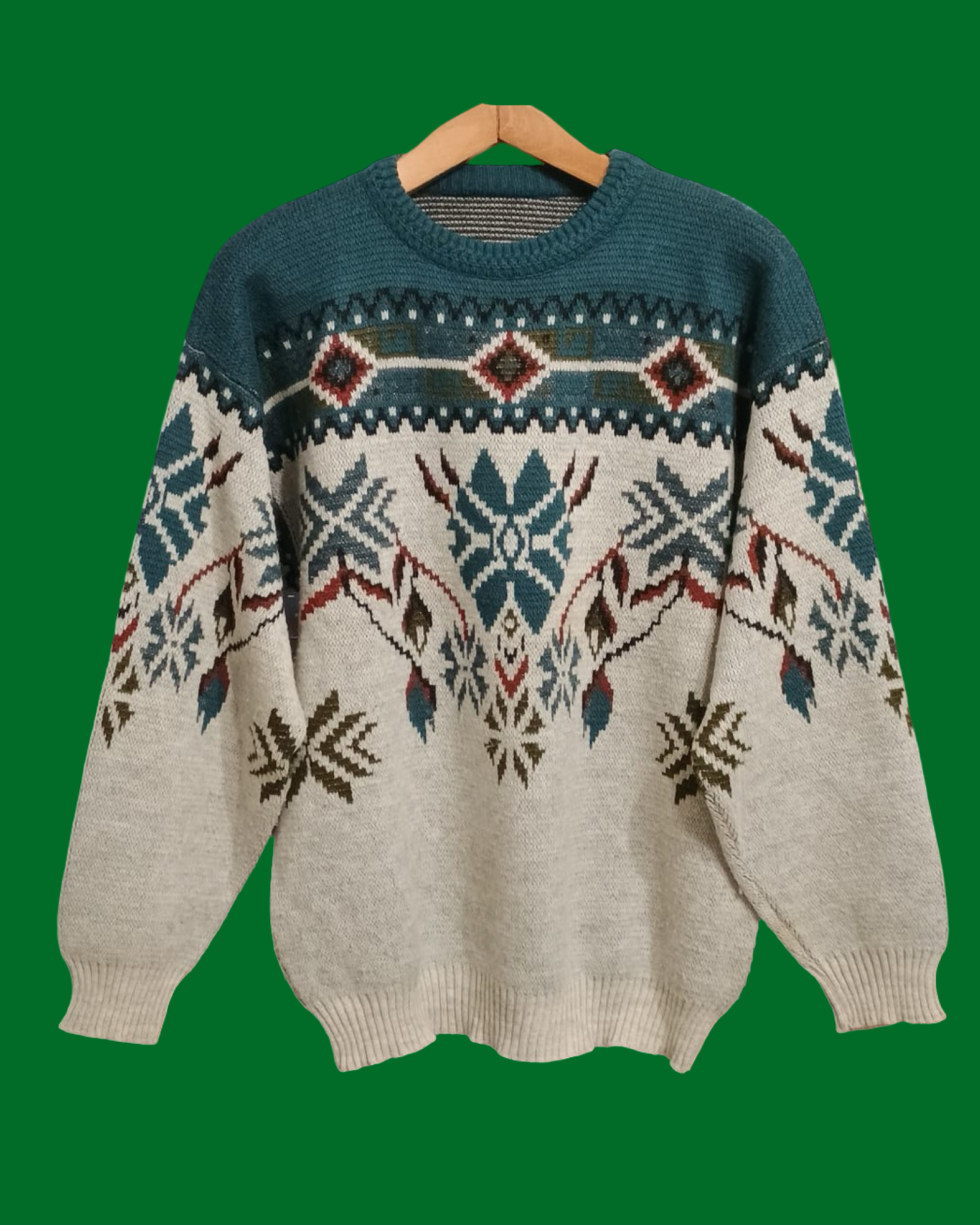 Vintage Multicolor Fantasy 90's Sweater Unisex Size L