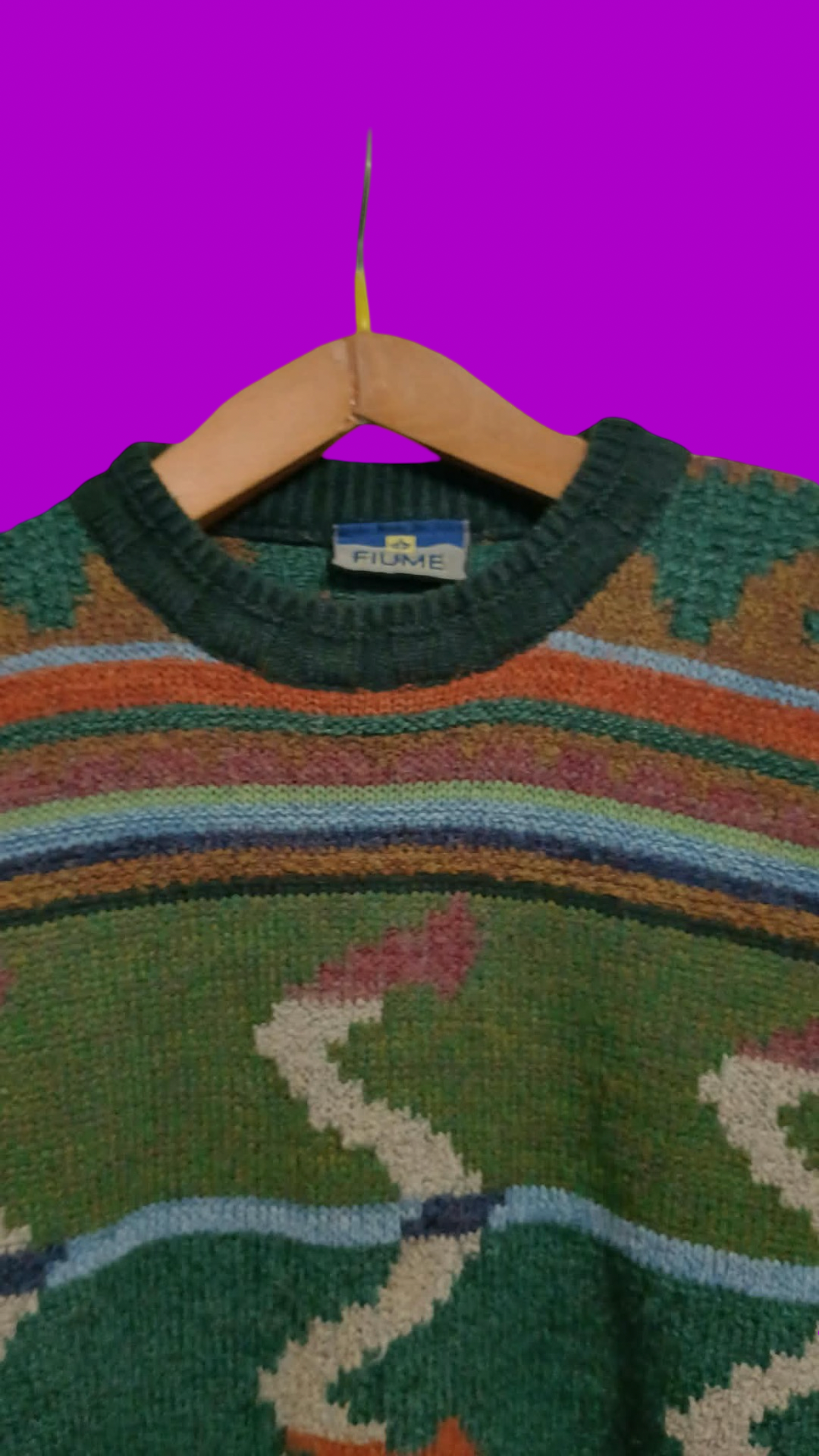 Vintage Multicolor Fantasy 90's Sweater Unisex Size M