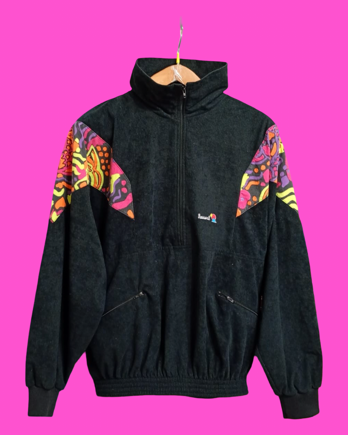 Vintage Multicolor Fantasy 90's Rare Fleece Woman Size L