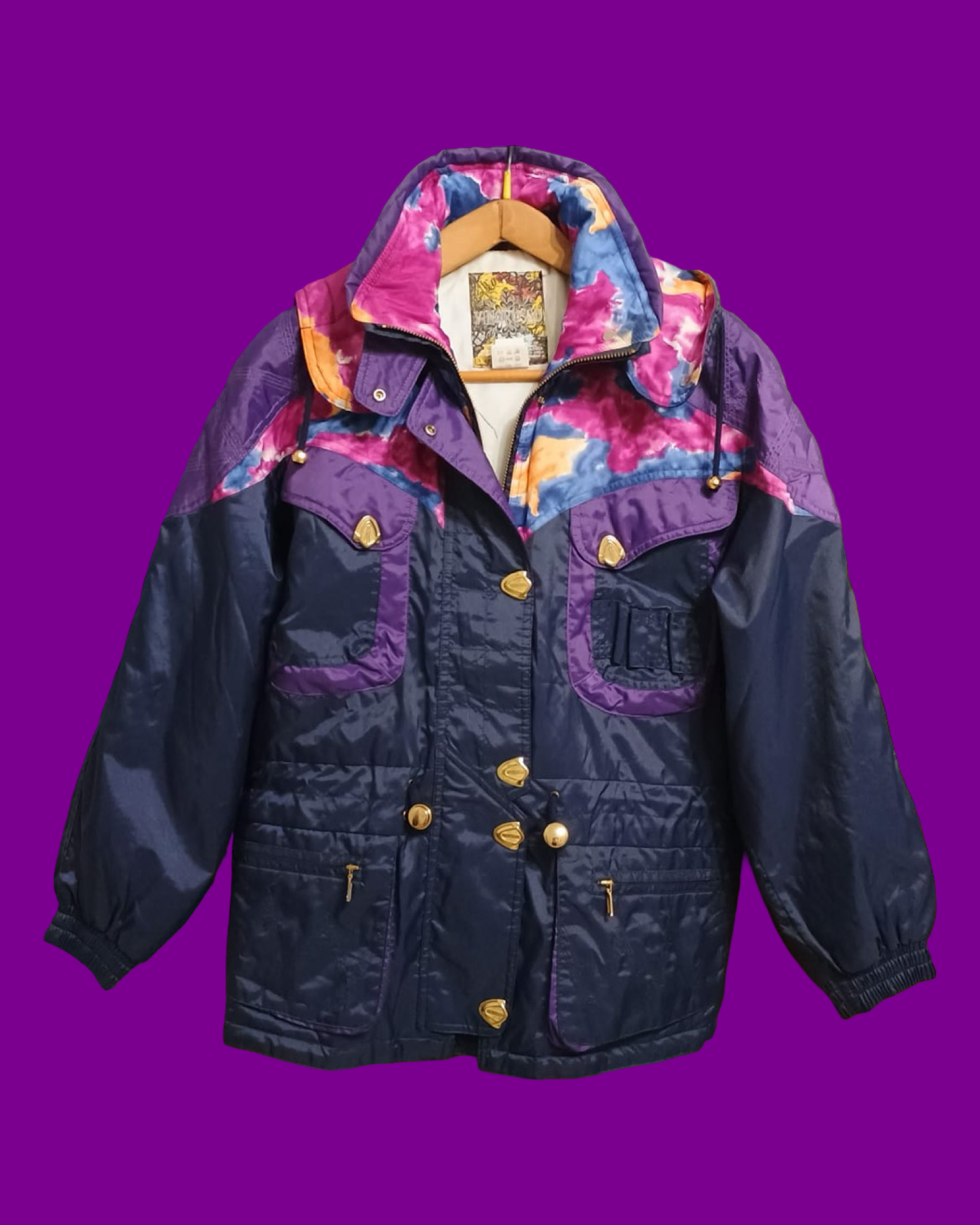 Vintage Multicolor Fantasy 90's Snow Jacket Unisex Size L