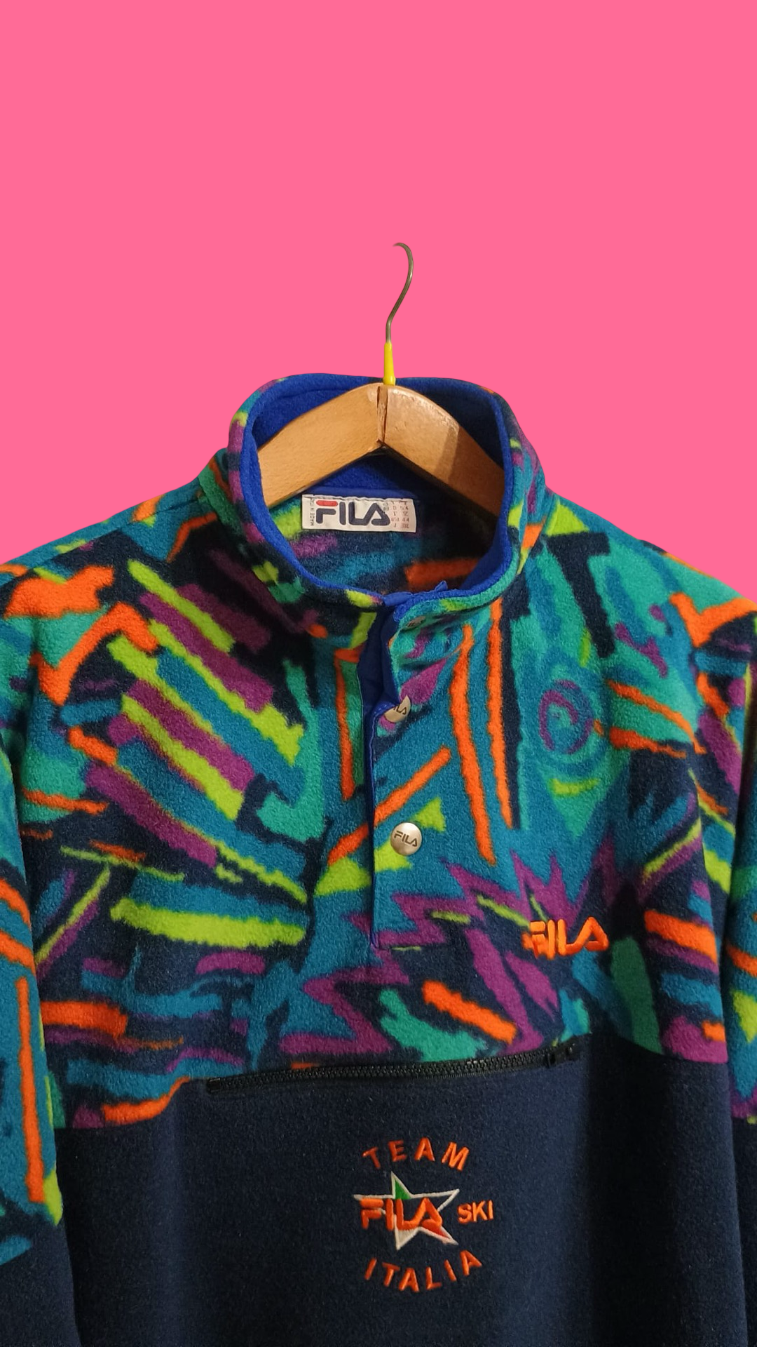Vintage Multicolor Fantasy 90's Fila Fleece Unisex Size XL