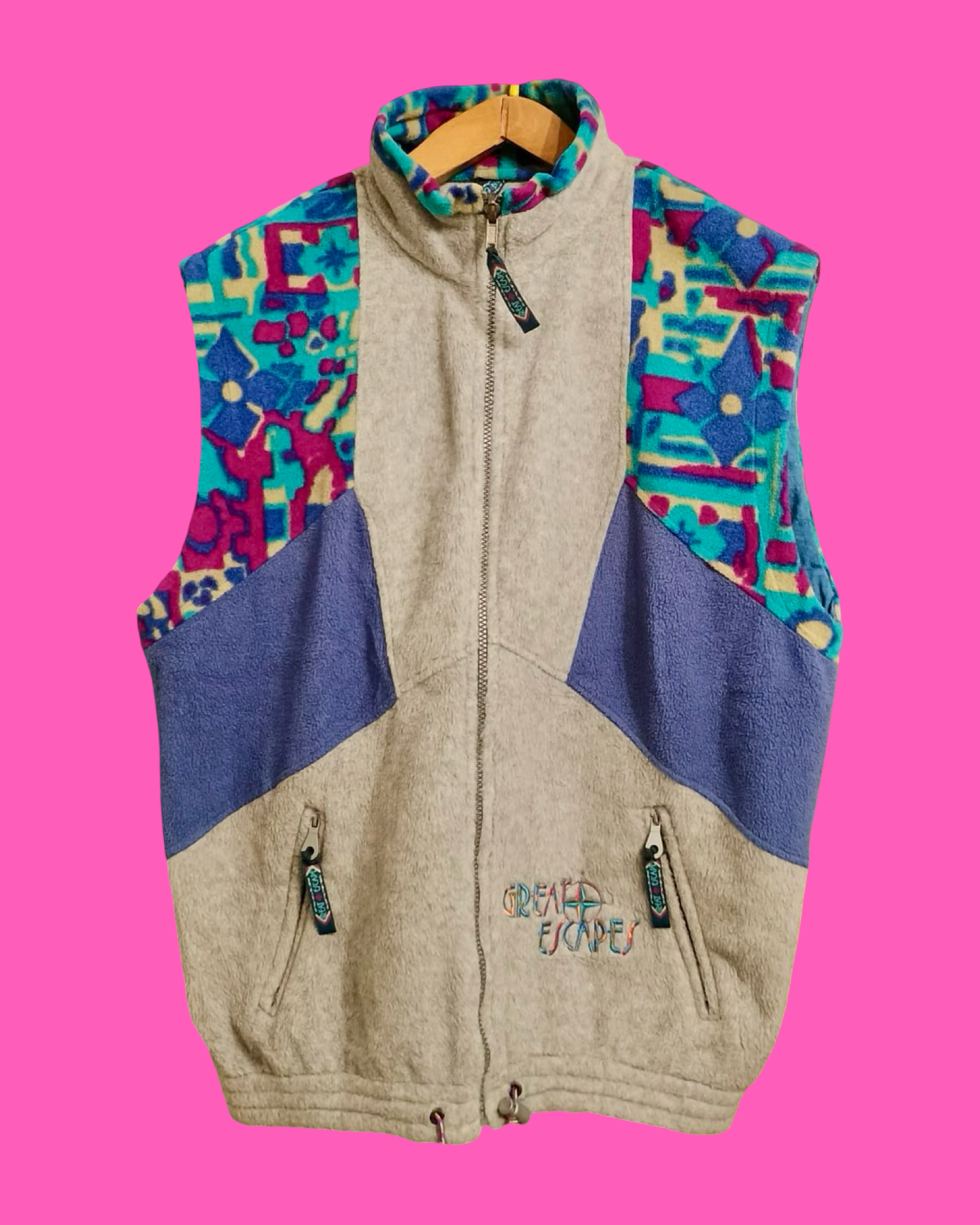 Vintage Multicolor Fantasy 90's Fleece Unisex Size M