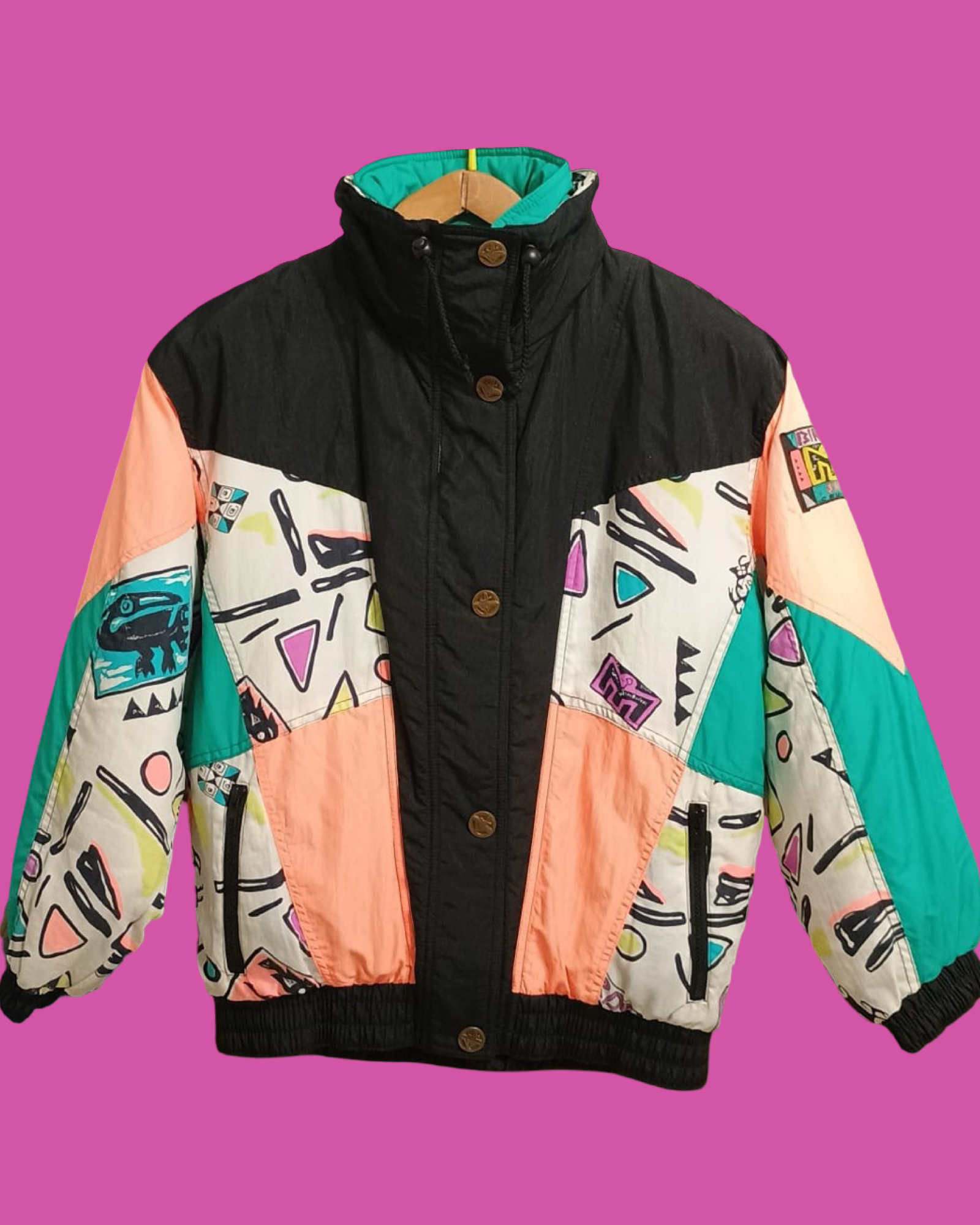 Vintage Multicolor Fantasy 90's Snow Jacket Woman Size S