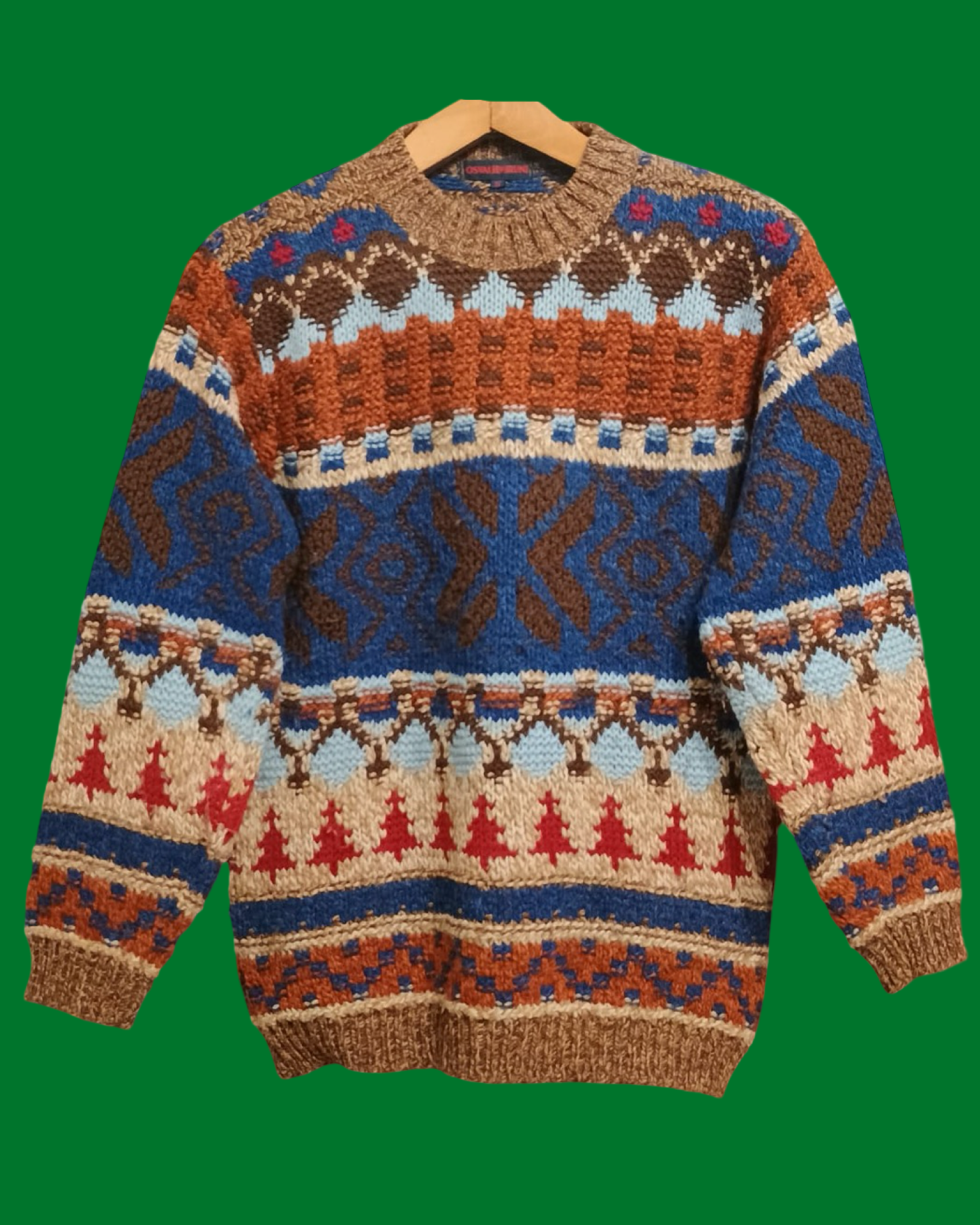 Vintage Multicolor Fantasy 90's Sweater Woman Size M