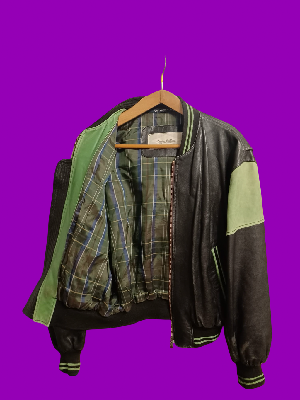 Vintage Brown 90's Spring Leather Jacket Unisex Size M