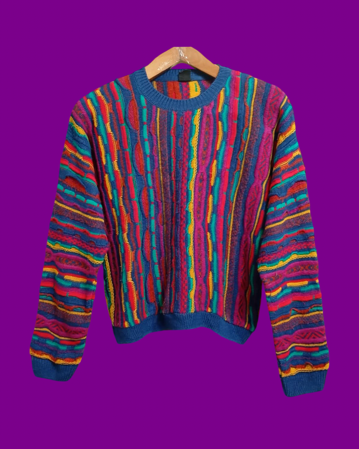 Vintage Multicolor Fantasy 90's Rare Sweater Unisex Size M
