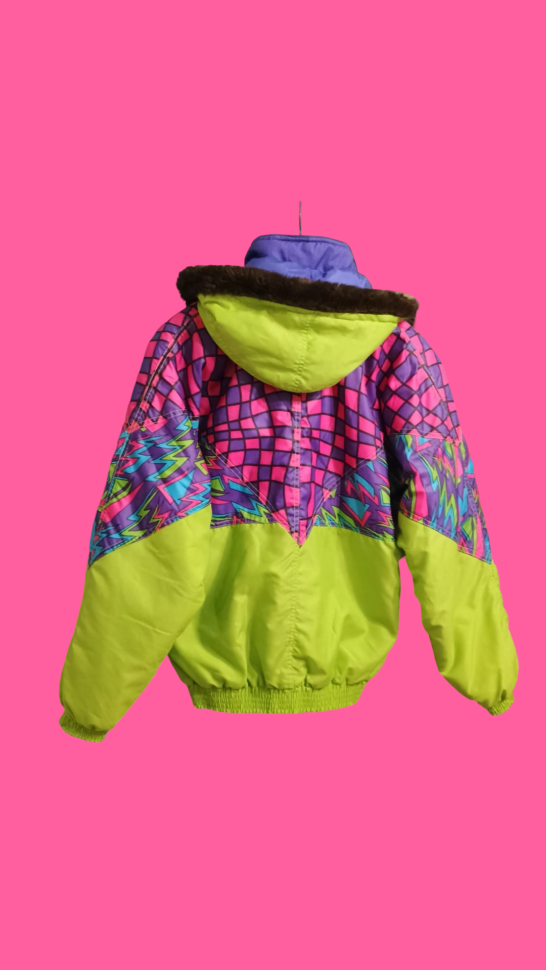 Vintage Multicolor Fantasy 90's Snow Jacket Woman Size L