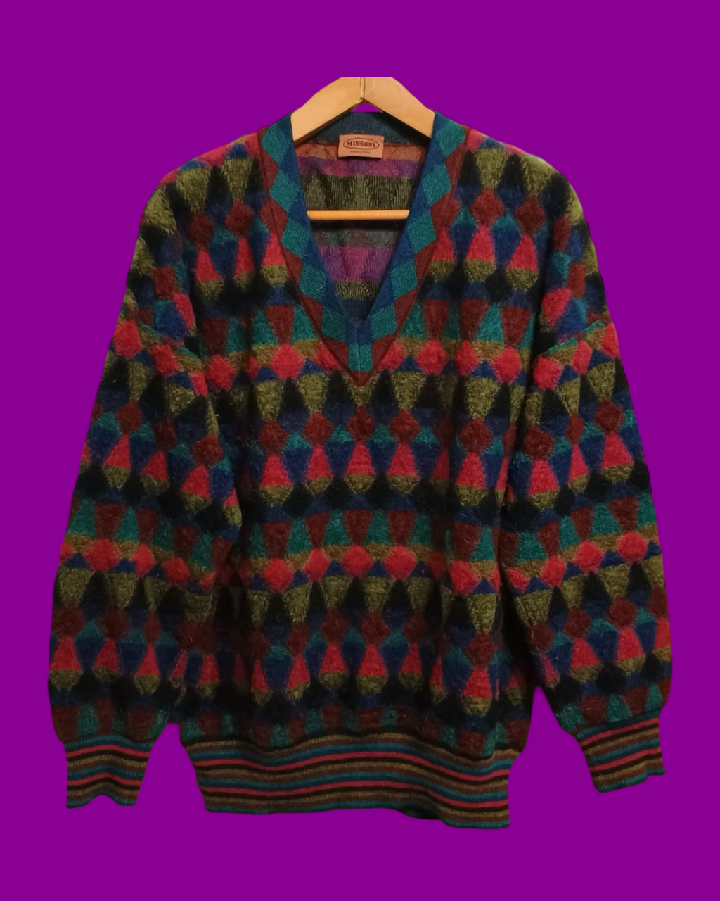 Vintage Multicolor Fantasy 90's Missoni Sweater Unisex Size L