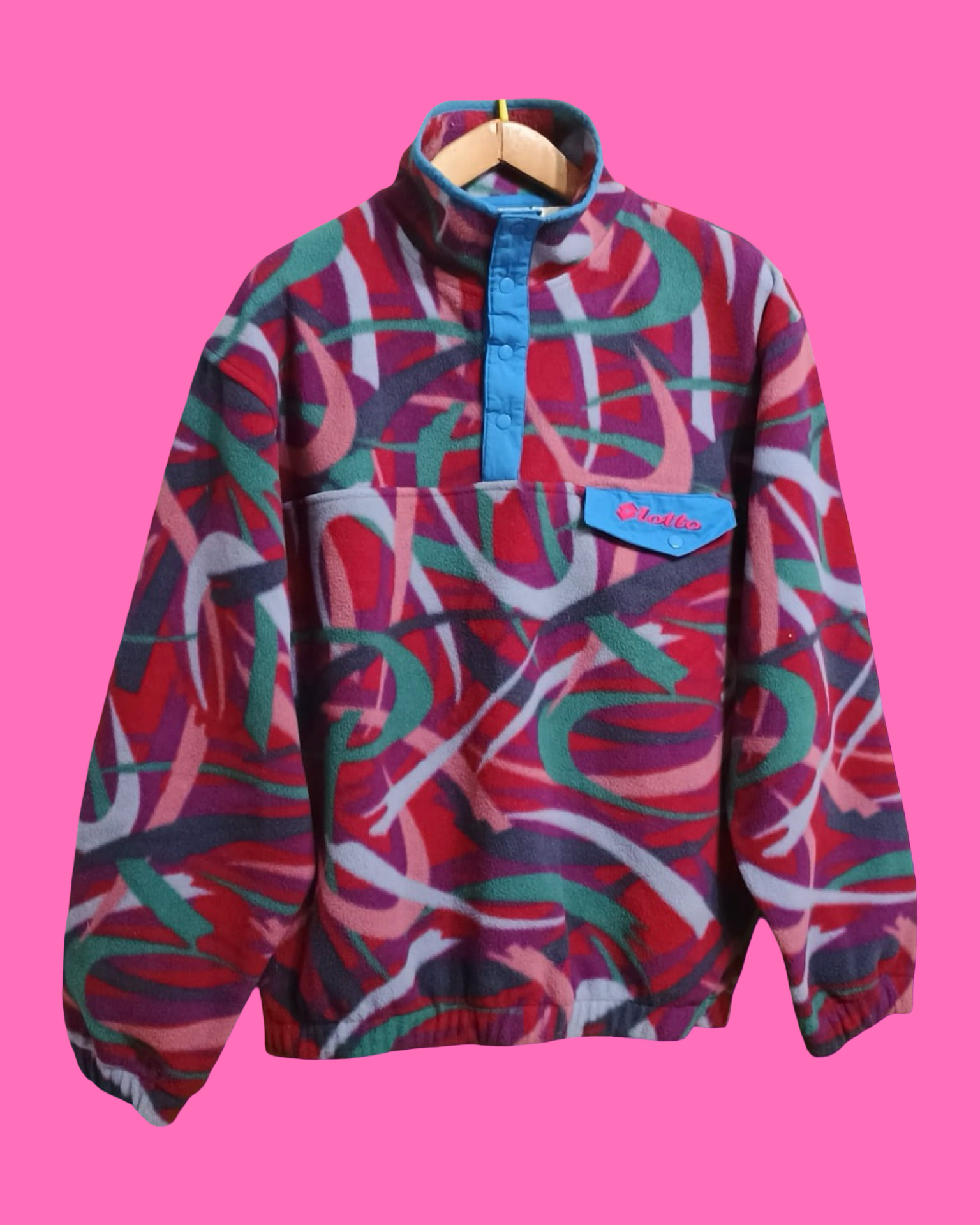 Vintage Multicolor Fantasy 90's Fleece Unisex Size L