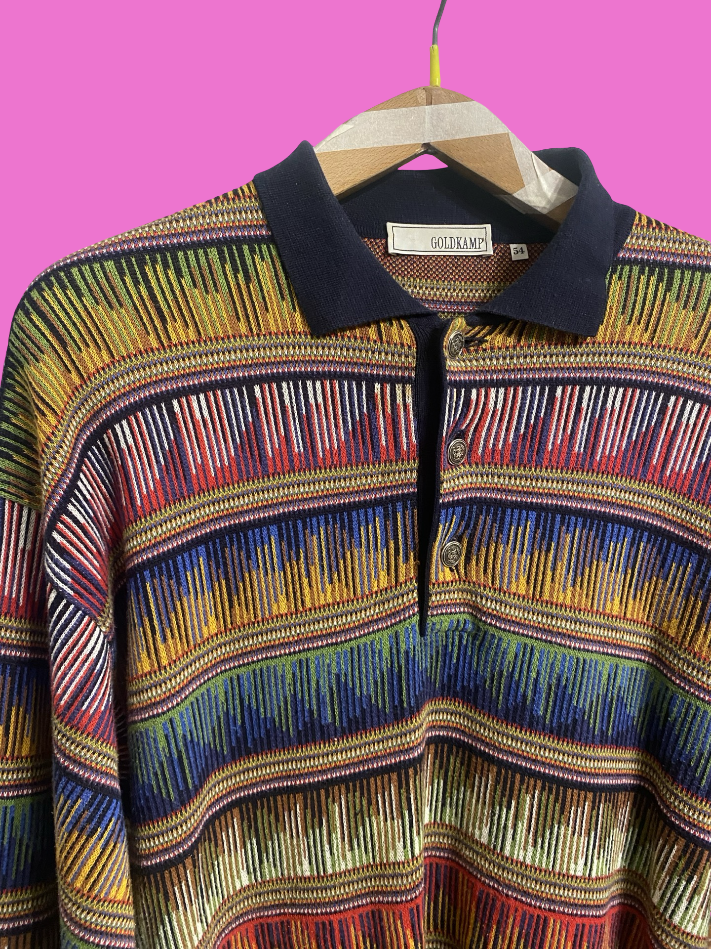 Vintage Multicolor Fantasy 90's Spring Sweater Unisex Size L