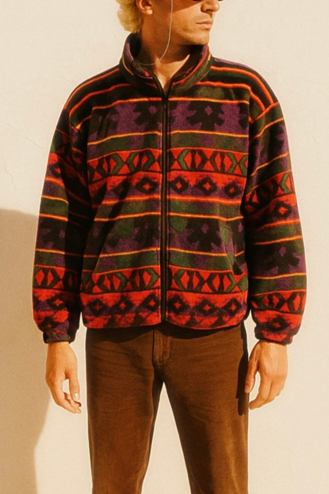Sweatshirt Vintage Multicolor A Fantasia Anni 90 Unisex Size M