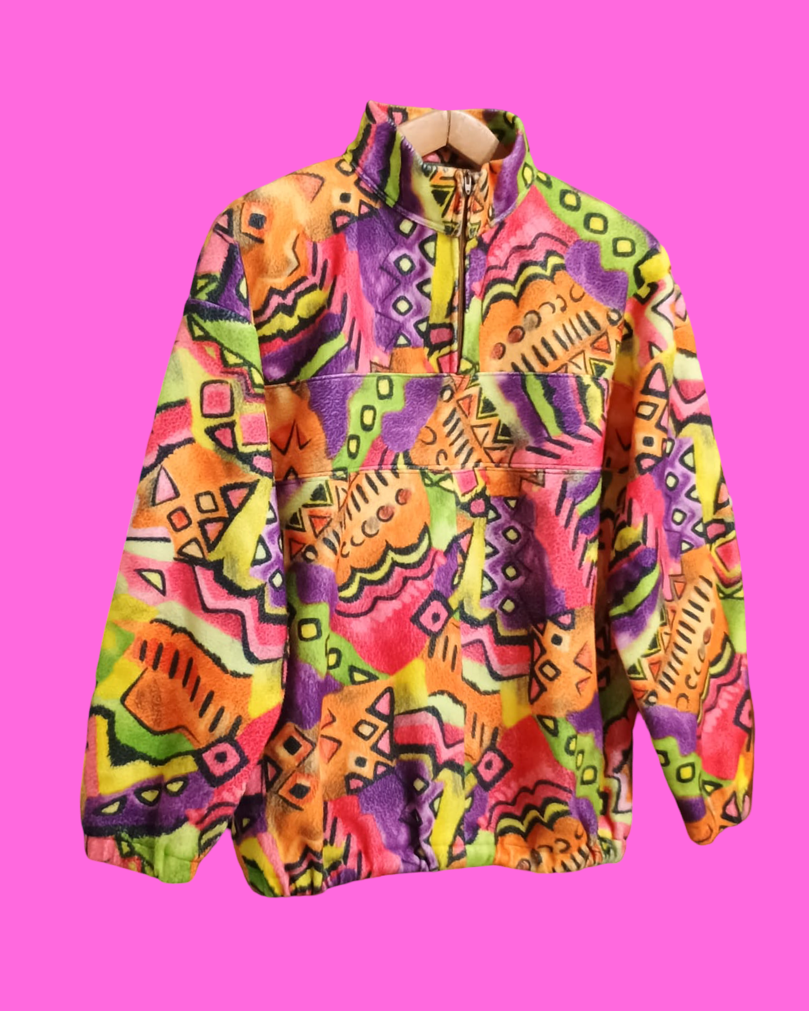 Vintage Multicolor Fantasy 90's Fleece Unisex Size M