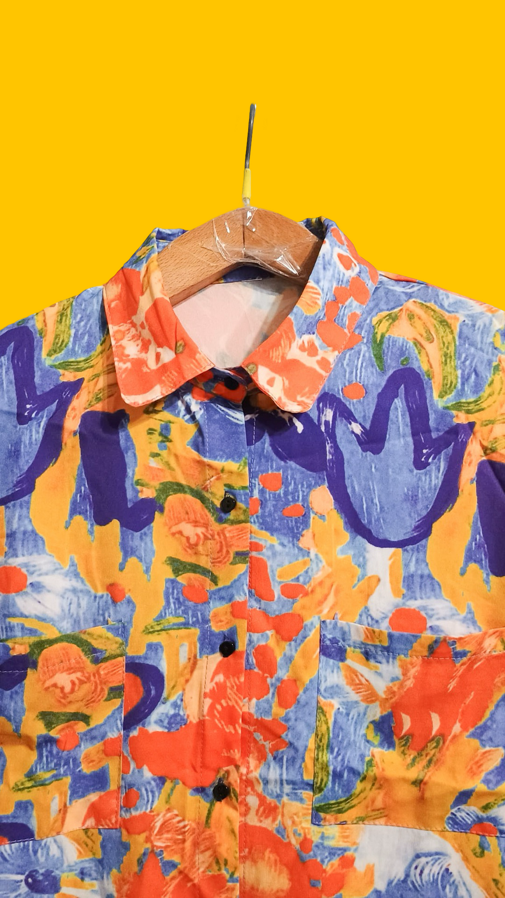 Vintage Multicolor Fantasy 90's Shirt Woman Size L