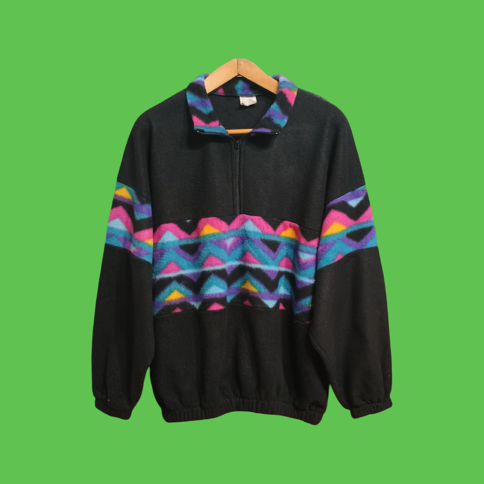 Sweatshirt Vintage Multicolor A Fantasia Anni 90 Unisex Size XL