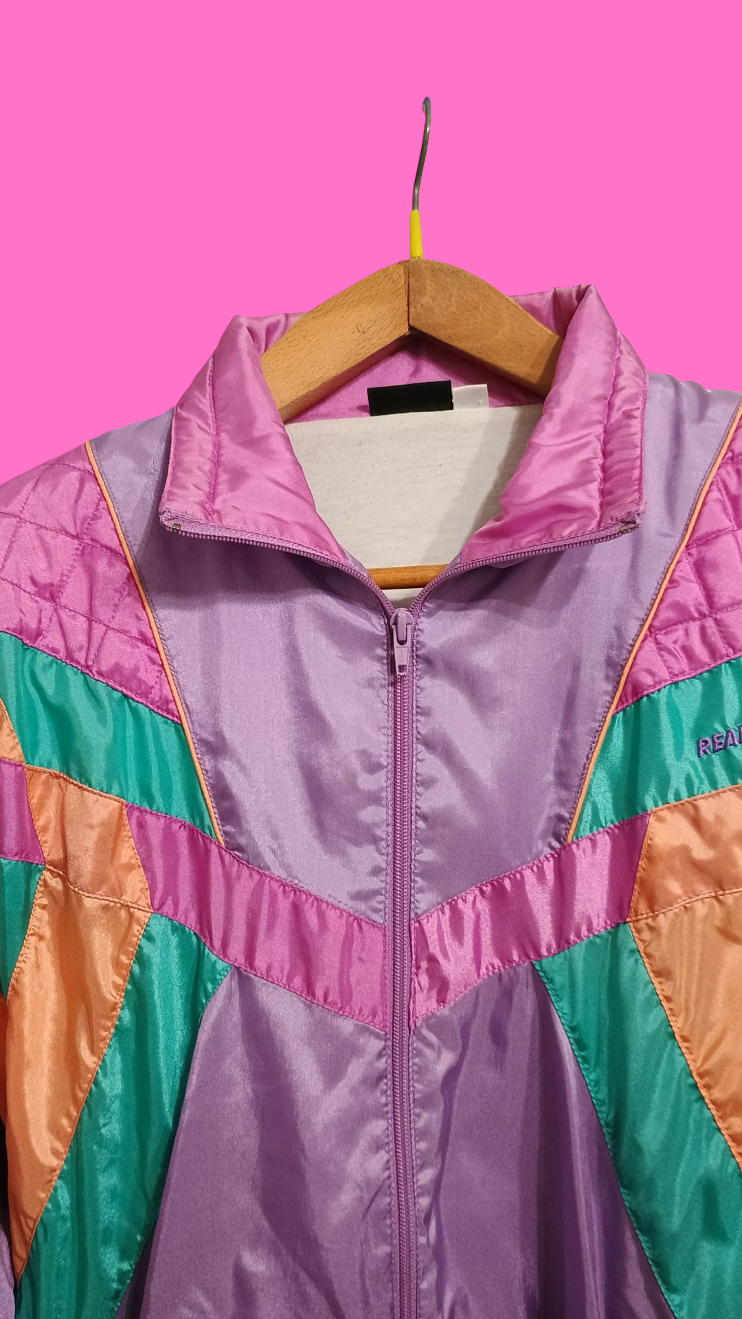 Soft Jacket Vintage Multicolor A Fantasia Anni 90 Woman Size L