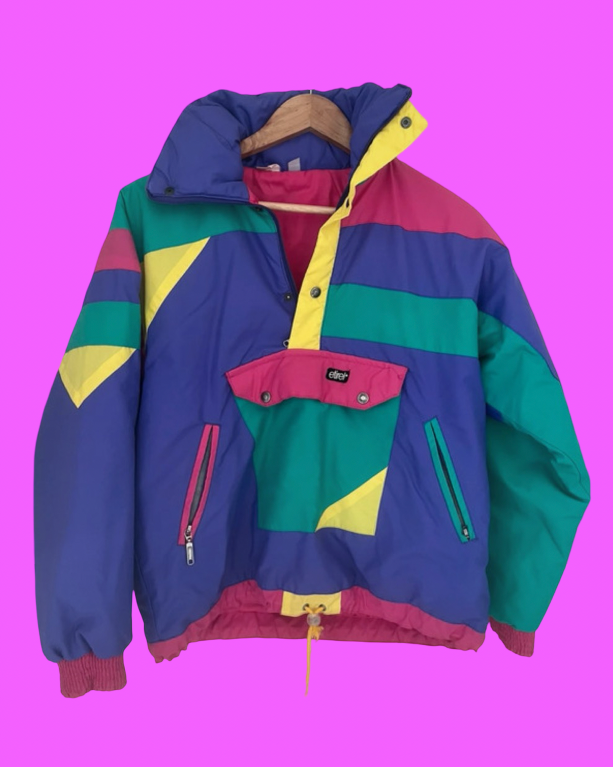 Vintage Multicolor Fantasy 90's Rare Snow Jacket Woman Size S