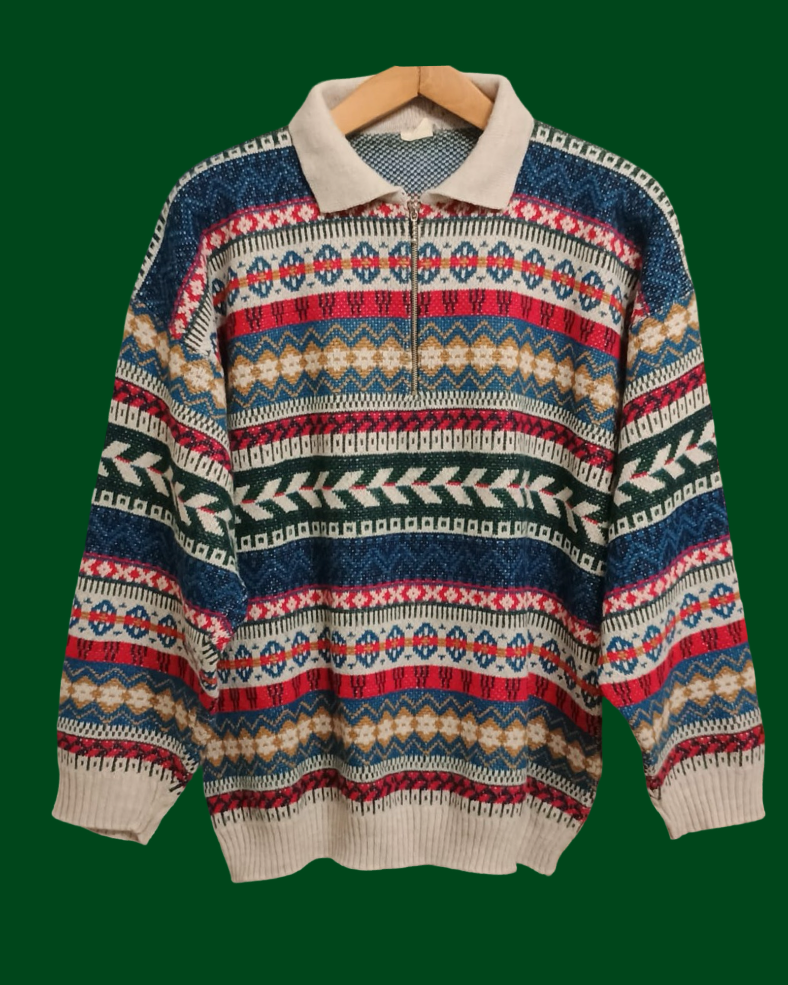 Vintage Multicolor Fantasy 90's Sweater Unisex Size L