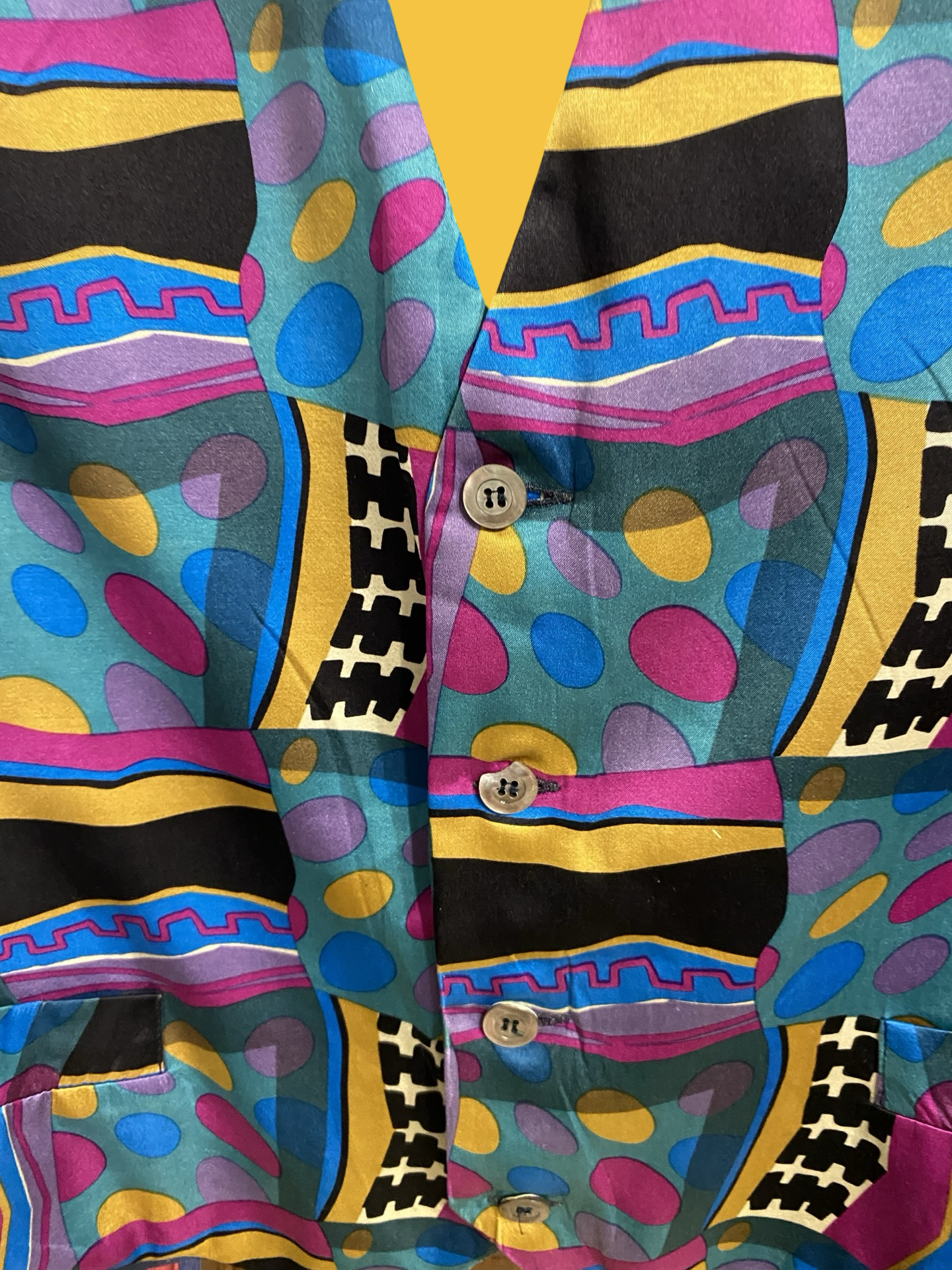 Vintage Multicolor Fantasy 90's Gilet Unisex Size M