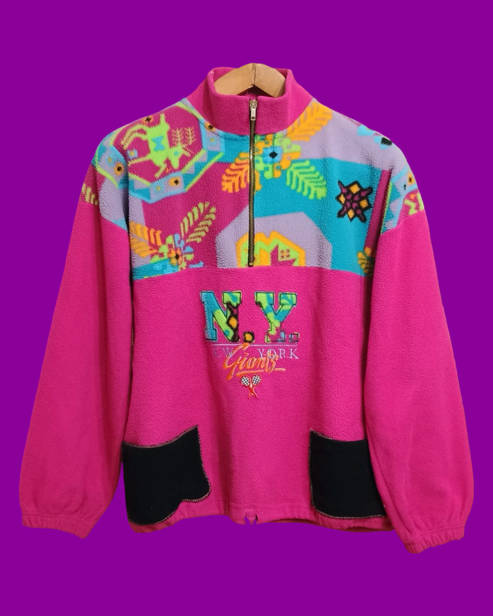 Vintage Multicolor Fantasy 90's Fleece Unisex Size M