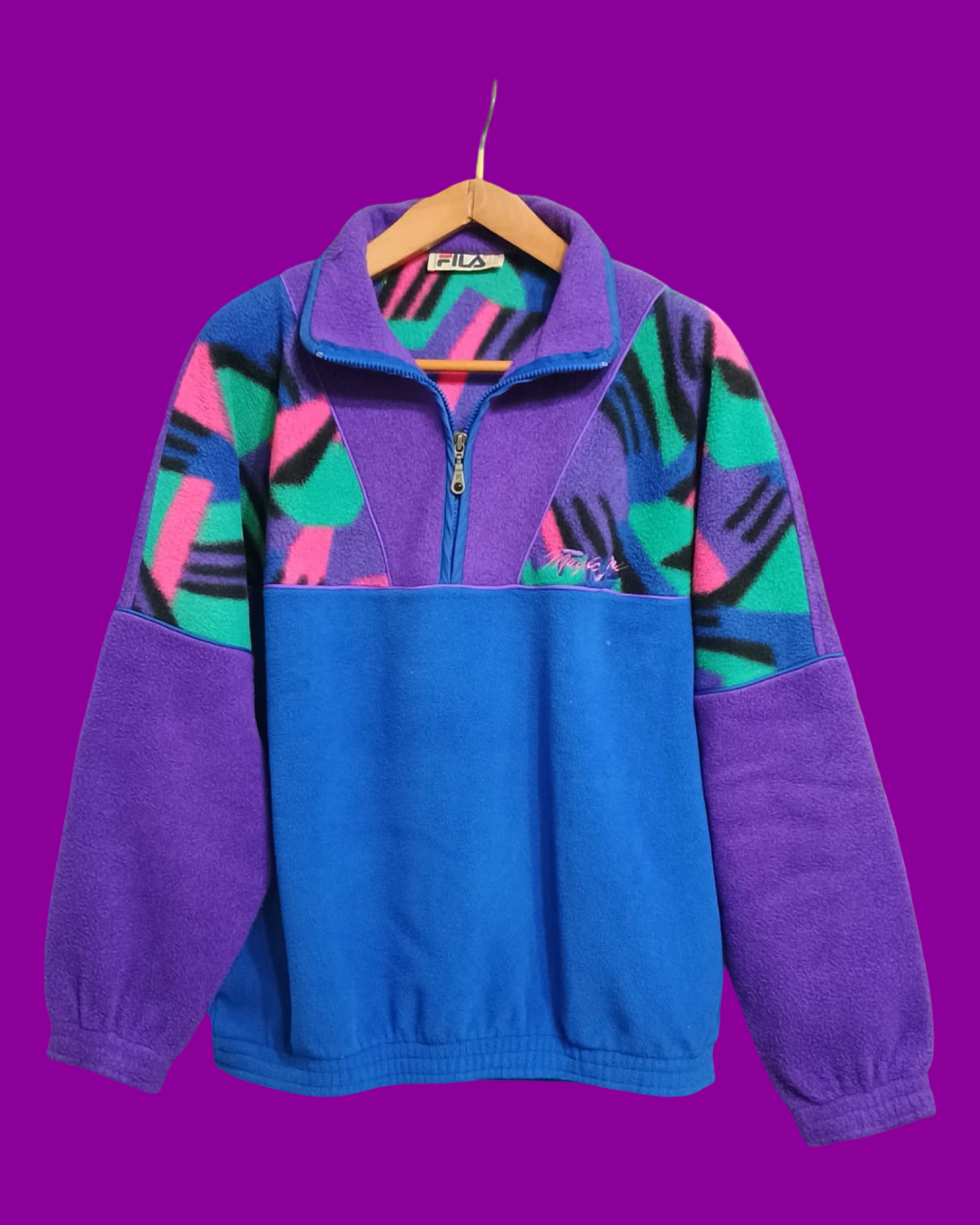 Vintage Multicolor Fantasy 90's Fila Fleece Unisex Size L