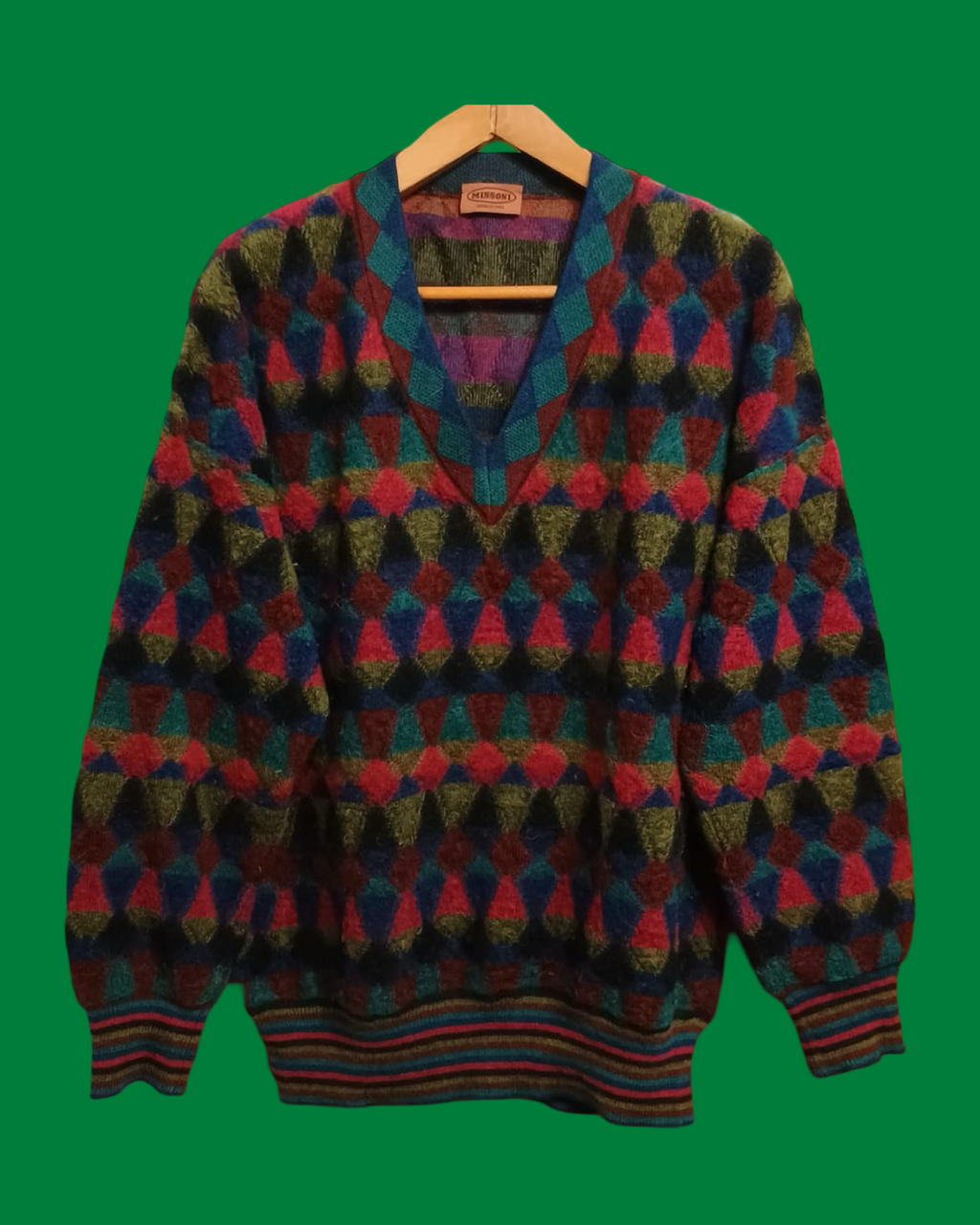 Vintage Multicolor Fantasy 90's Missoni Sweater Unisex Size L