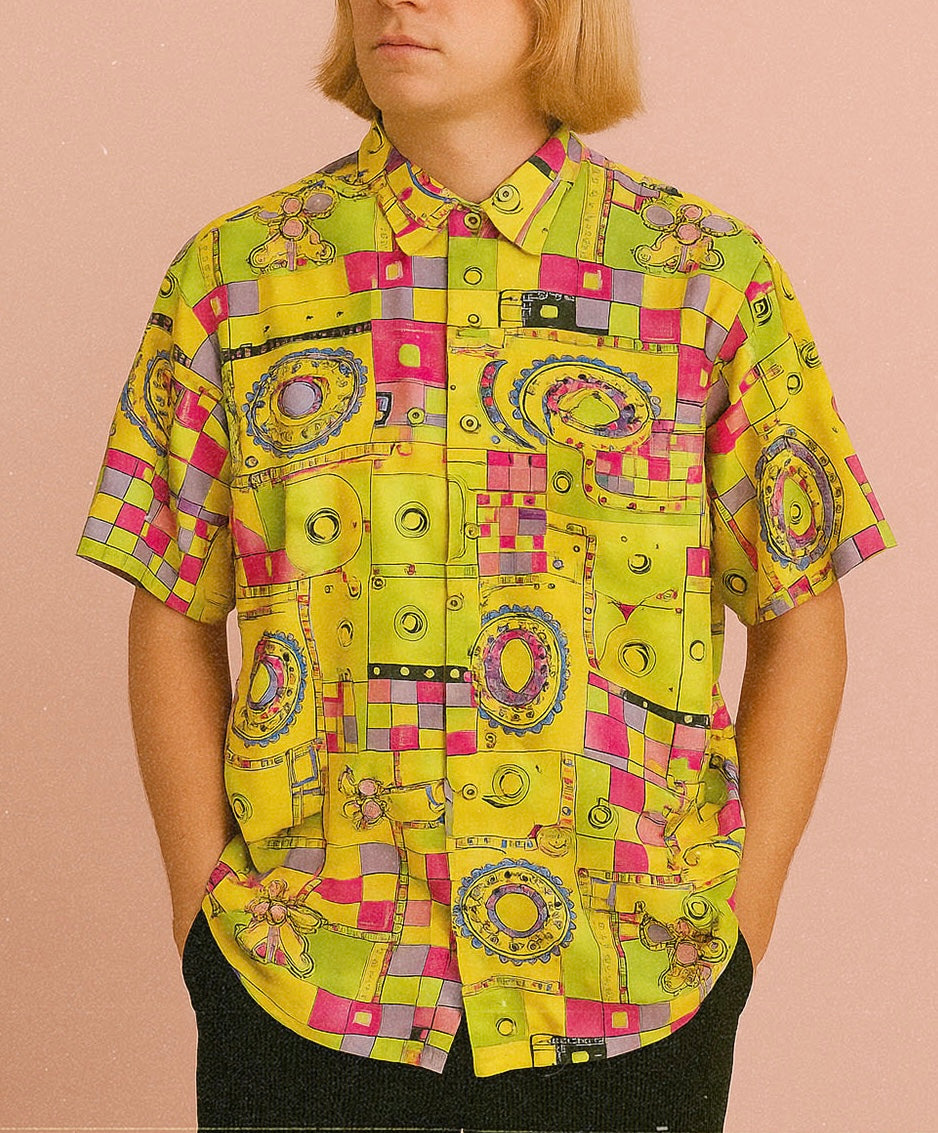 Vintage Multicolor Fantasy 90's Shirt Unisex Size M