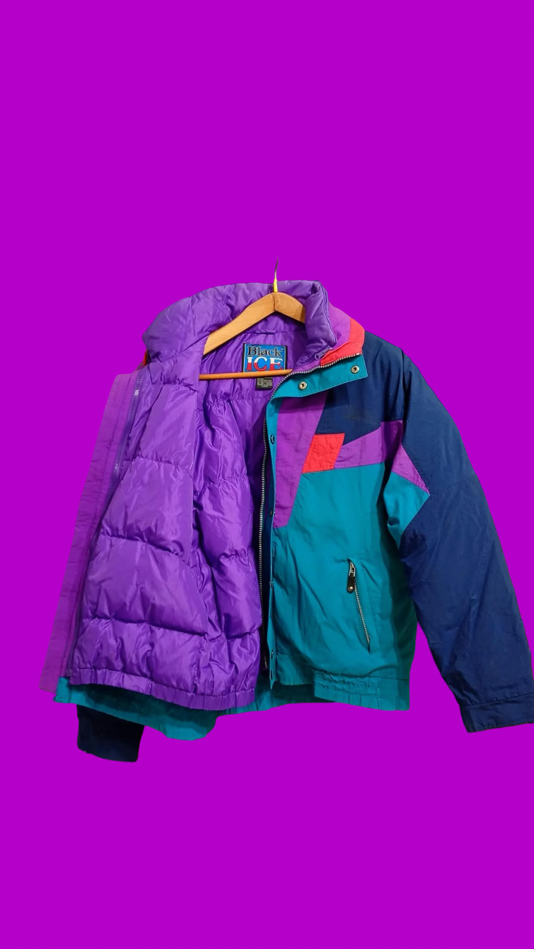 Vintage Multicolor Fantasy 90's Rare Snow Jacket Unisex Size L